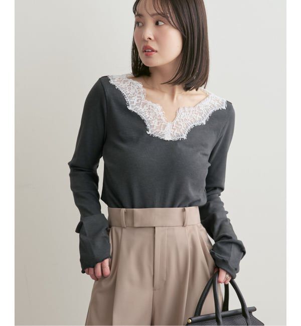NOBLE「《予約》レースドッキングプルオーバー」|Tシャツ・カットソー|