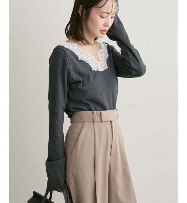 NOBLE「《予約》レースドッキングプルオーバー」|Tシャツ・カットソー|