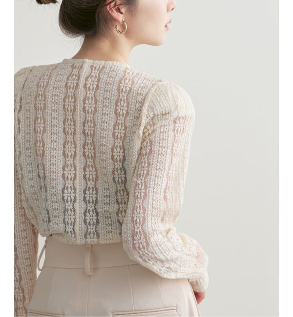 NOBLE「《予約》レースカーディガン」|カーディガン|