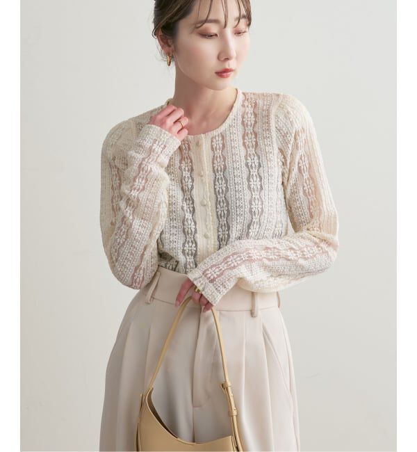 NOBLE「《予約》レースカーディガン」|カーディガン|