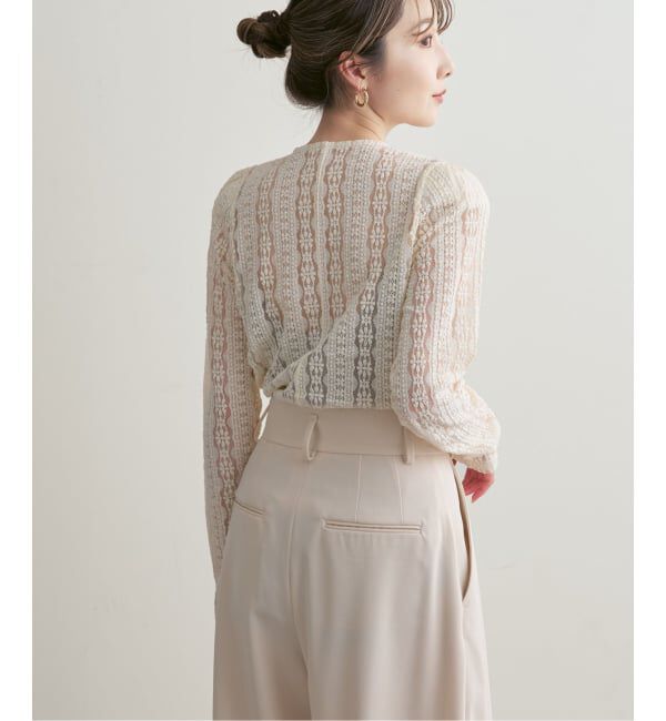 NOBLE「《予約》レースカーディガン」|カーディガン|