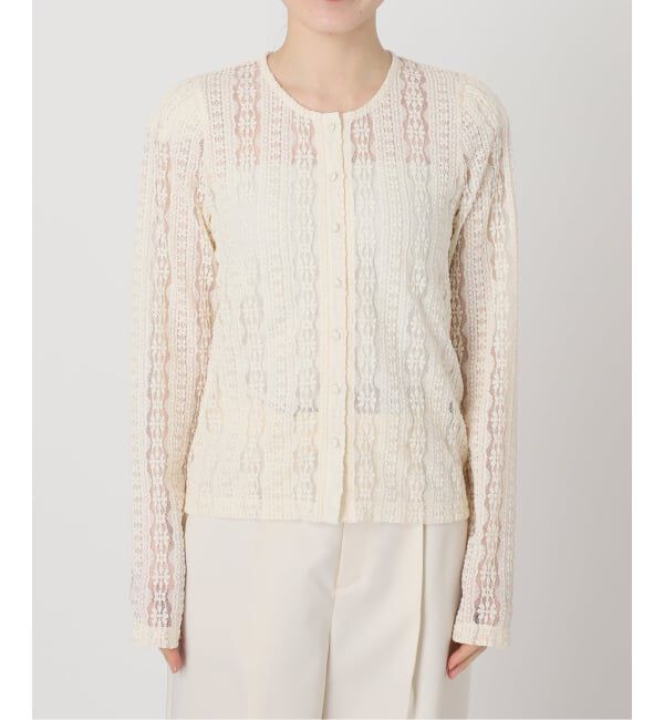 NOBLE「《予約》レースカーディガン」|カーディガン|