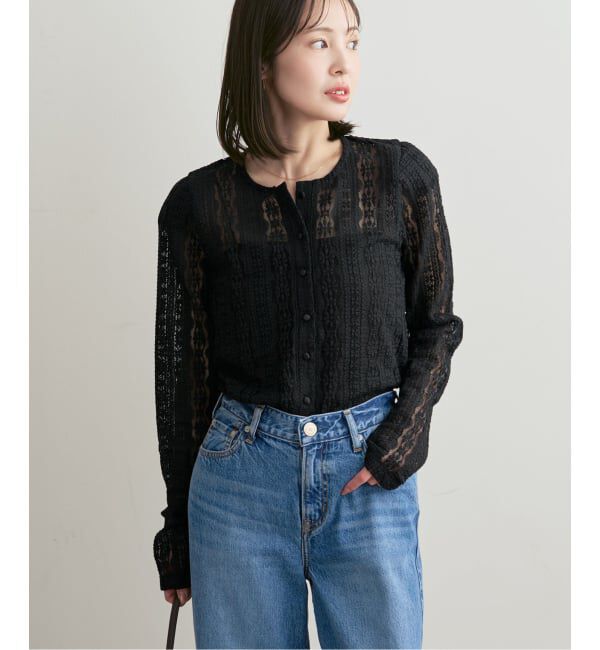 NOBLE「《予約》レースカーディガン」|カーディガン|