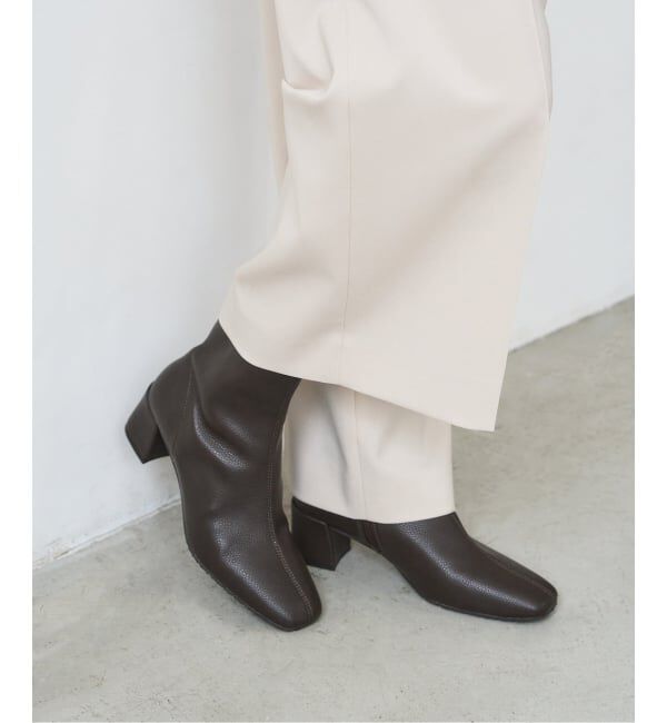  「《追加》5cmスクエアフィットショートブーツ」|ショートブーツ|