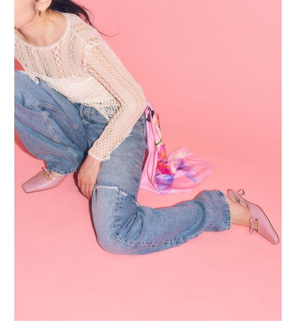  「LE TALON&times;HAPPY MANIA3.5cmスクエアリボンミュール」|パンプス|