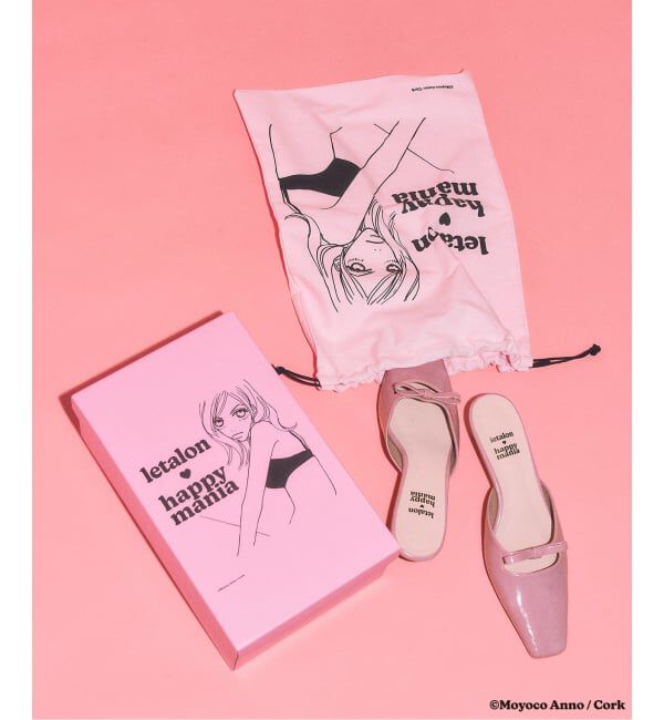  「LE TALON&times;HAPPY MANIA3.5cmスクエアリボンミュール」|パンプス|