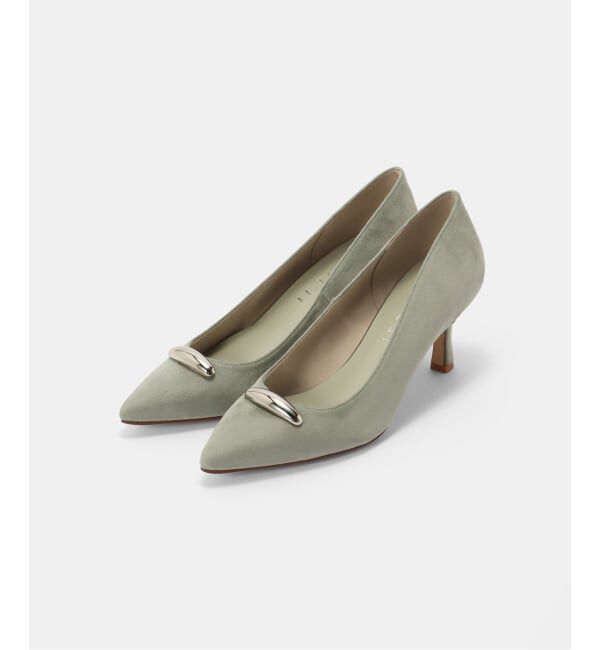  「6.5cmポインテッドメタルモチーフパンプス」|パンプス|グリーン C