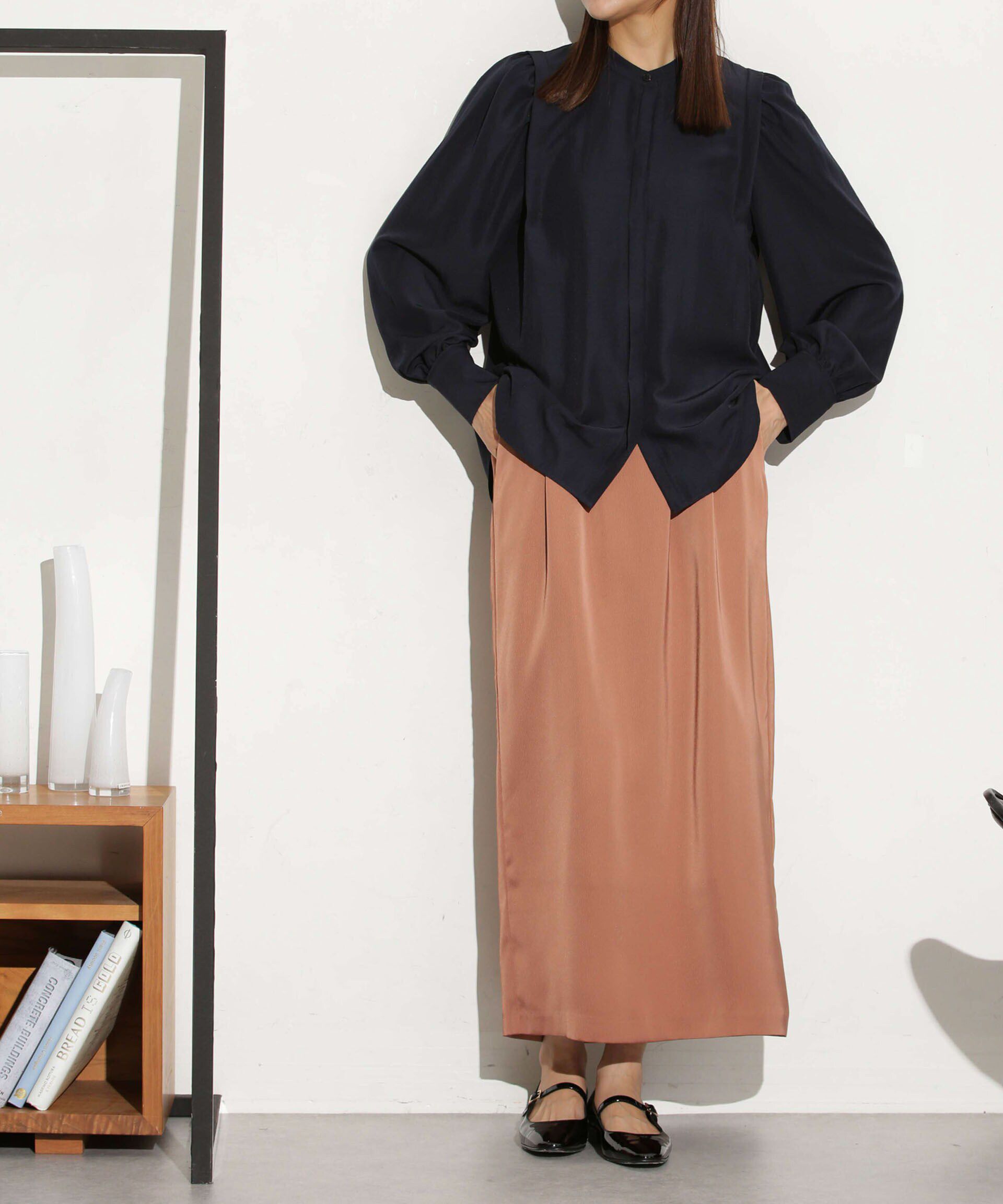 nano･universe「マットサテンIラインスカート」|スカート|