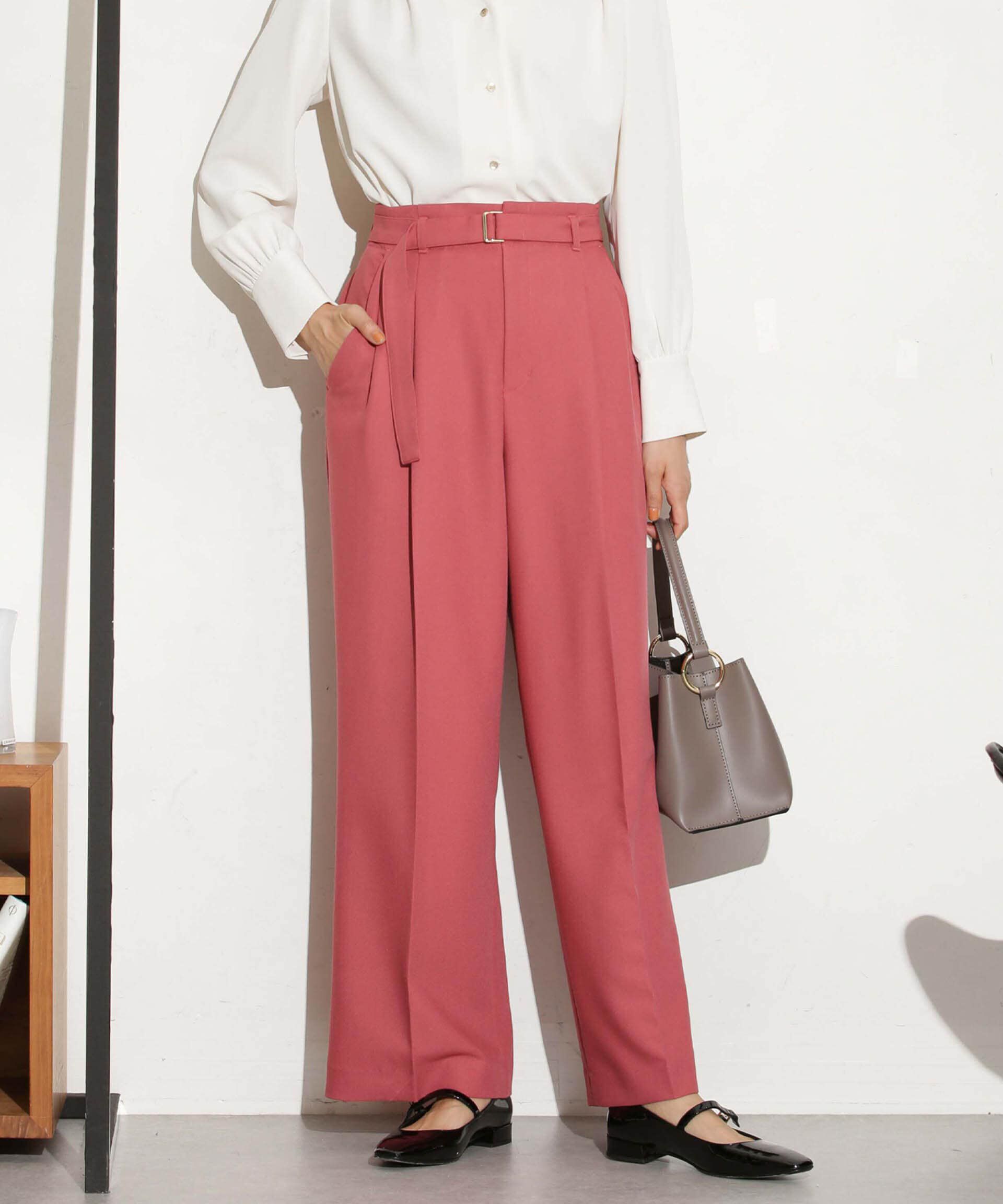 nano･universe「ベルト付きセミワイドツイルパンツ」|その他|