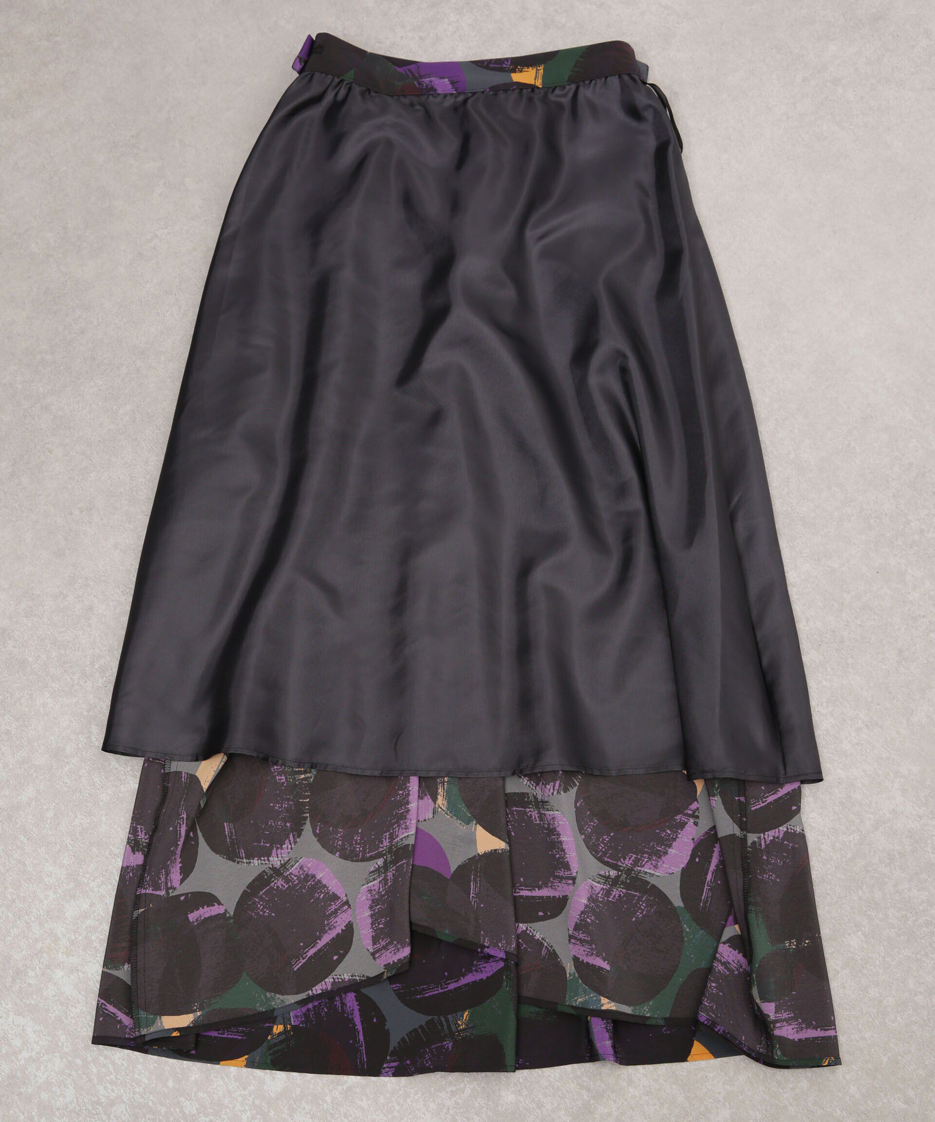 nano･universe「シャーリングイレヘムプリントスカート」|スカート|