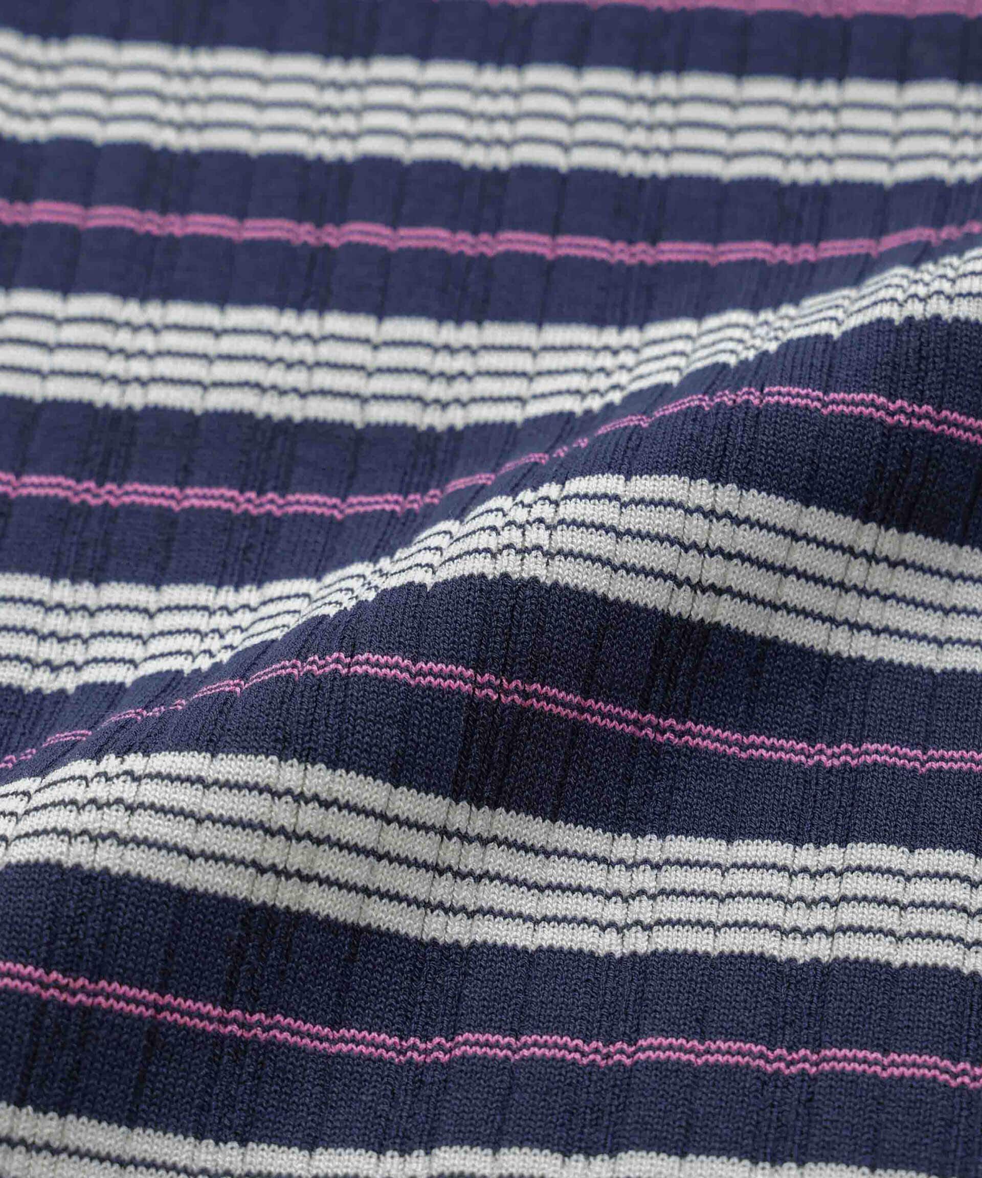 nano･universe「ランダムリブボーダーニットトップス(セットアップ可)」|ニット・セーター|