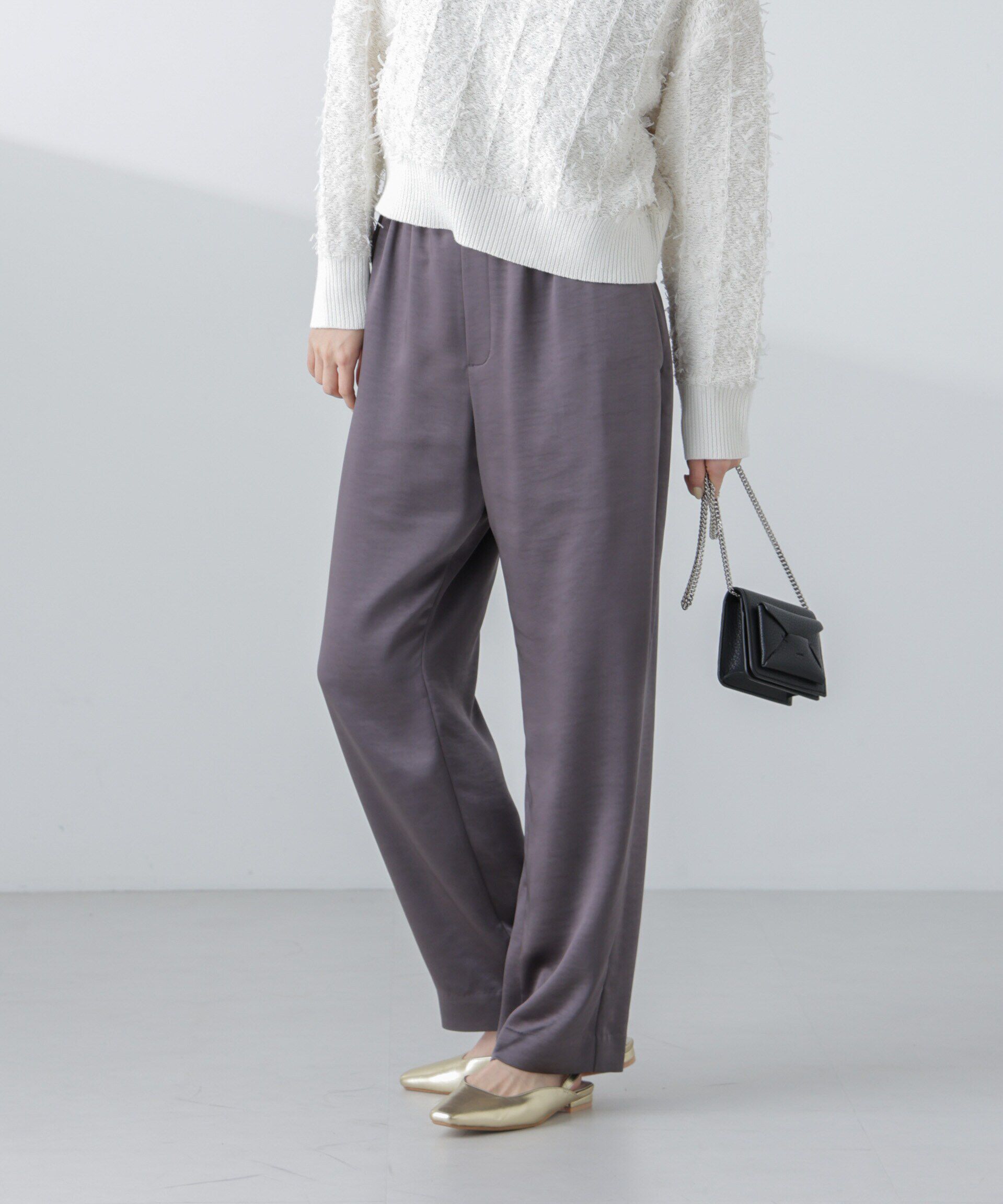 nano･universe「サテンセミワイドイージーパンツ」|その他|