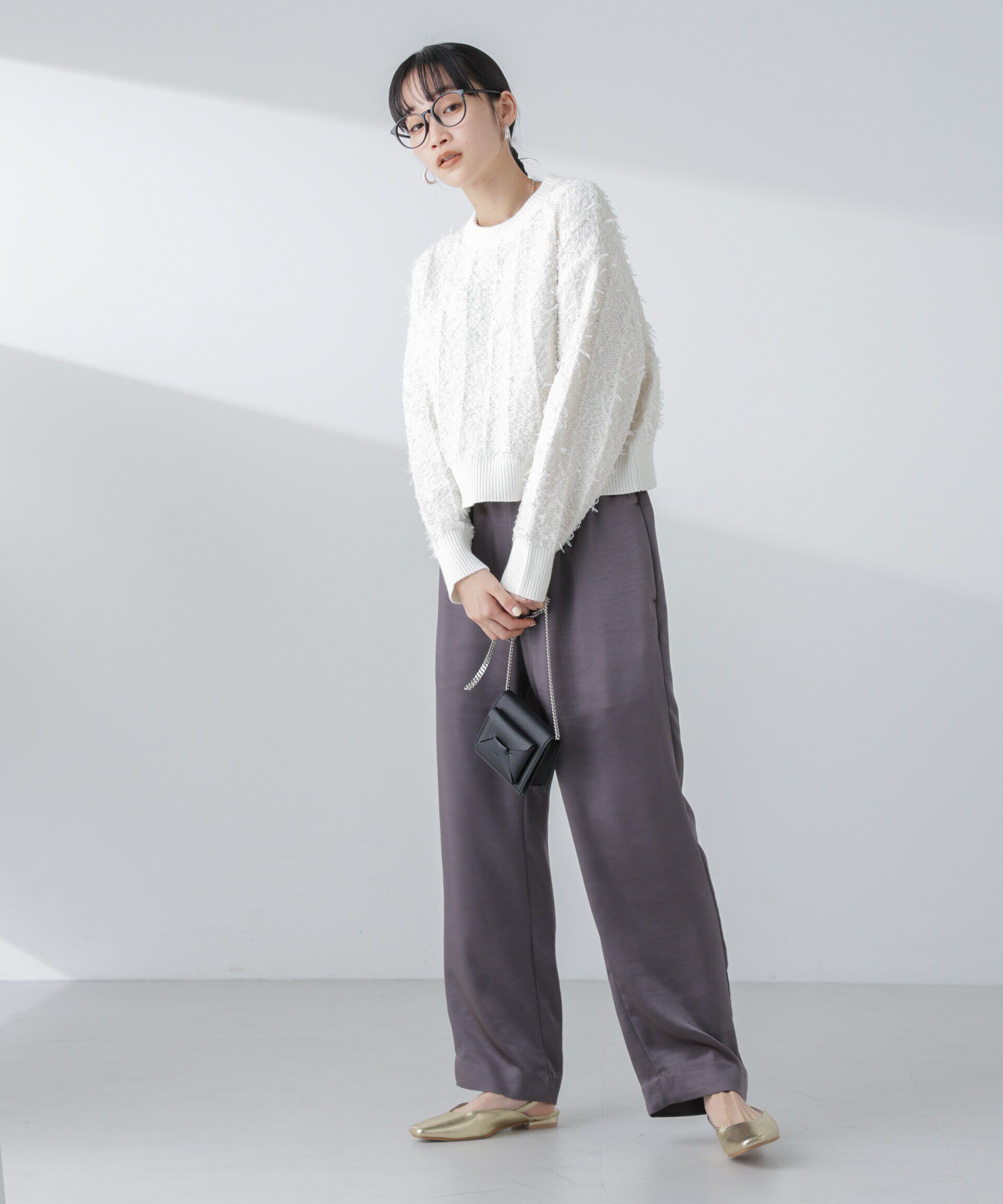 nano･universe「サテンセミワイドイージーパンツ」|その他|