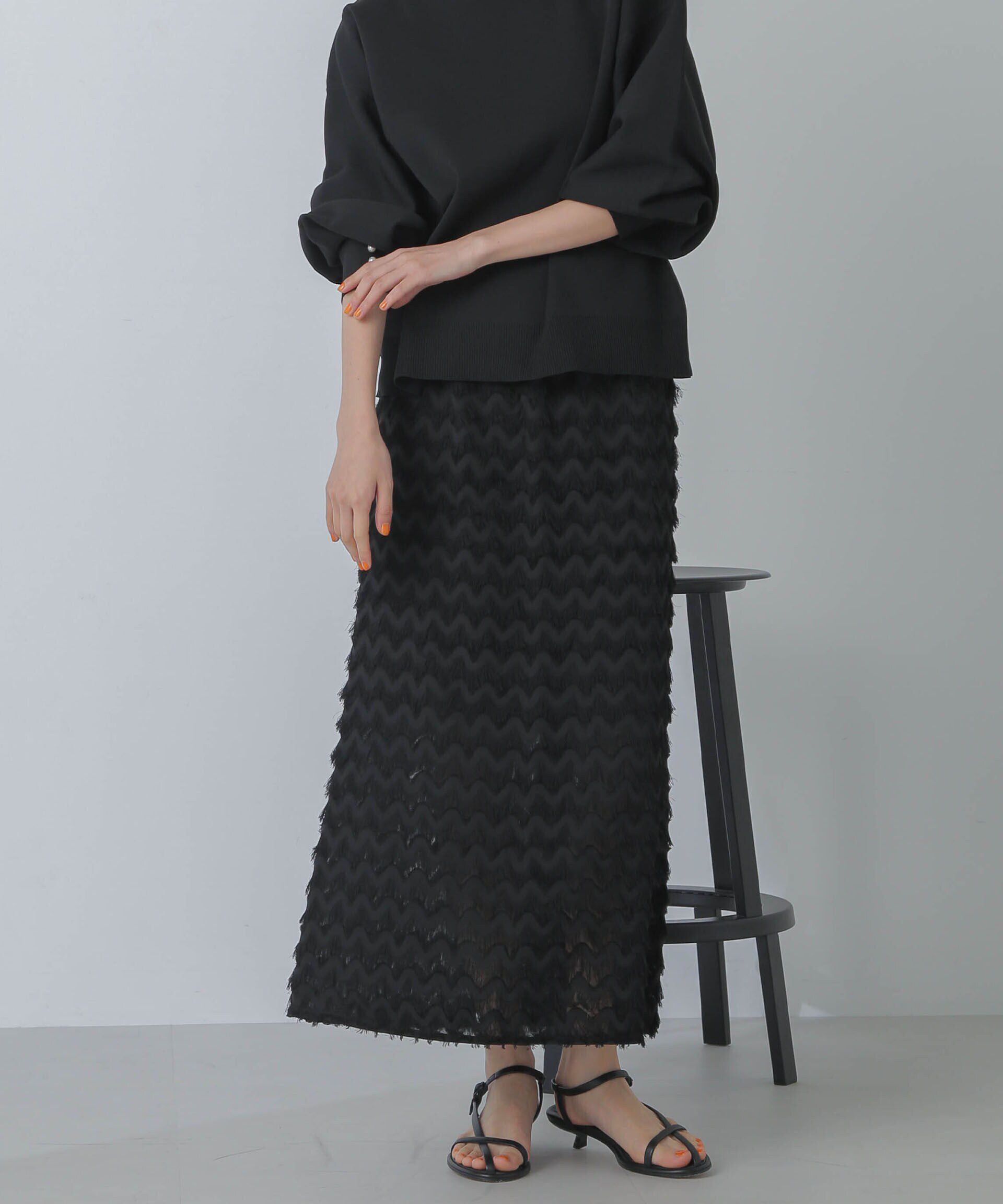 nano･universe「シャギーナロースカート」|スカート|