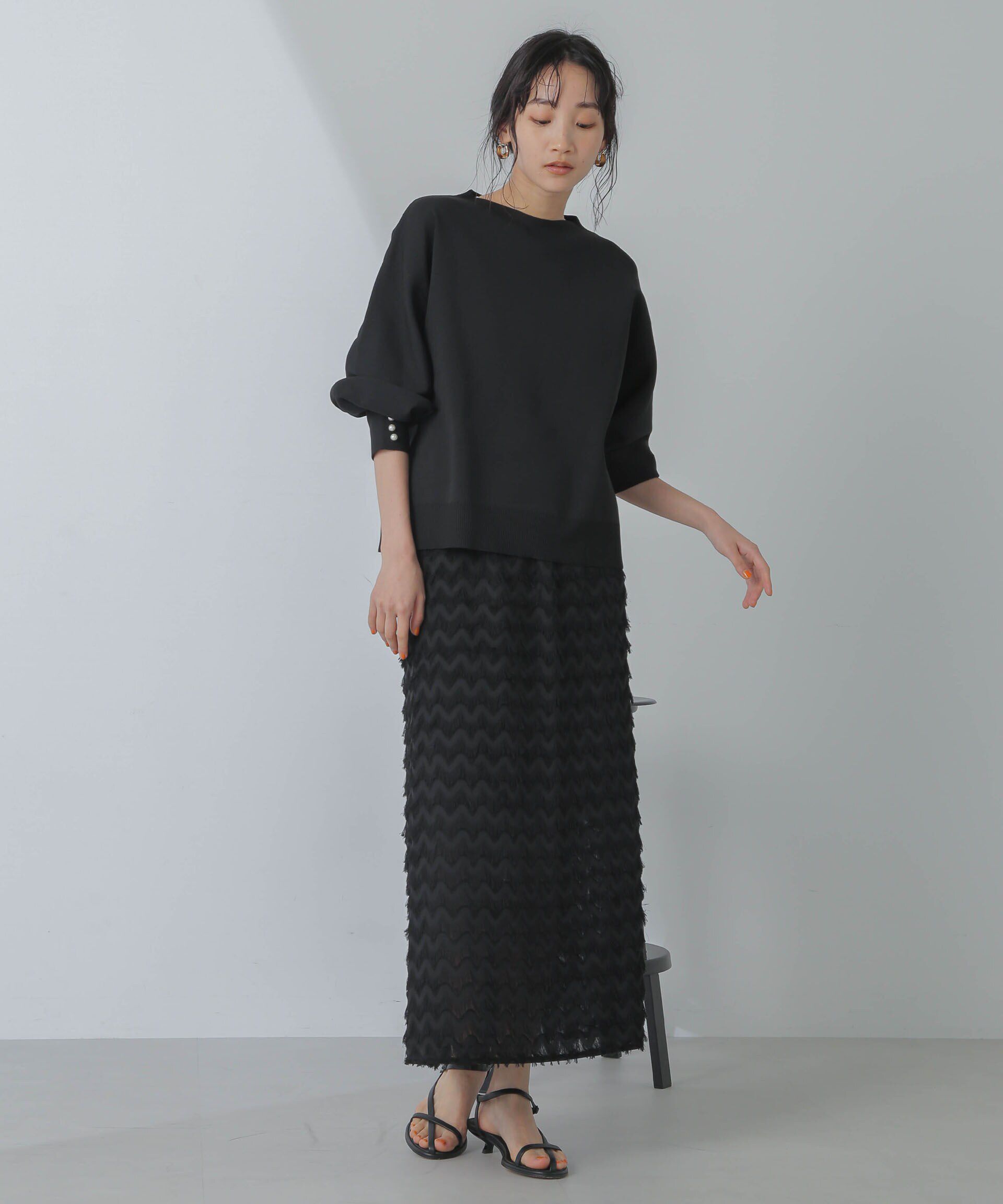 nano･universe「シャギーナロースカート」|スカート|