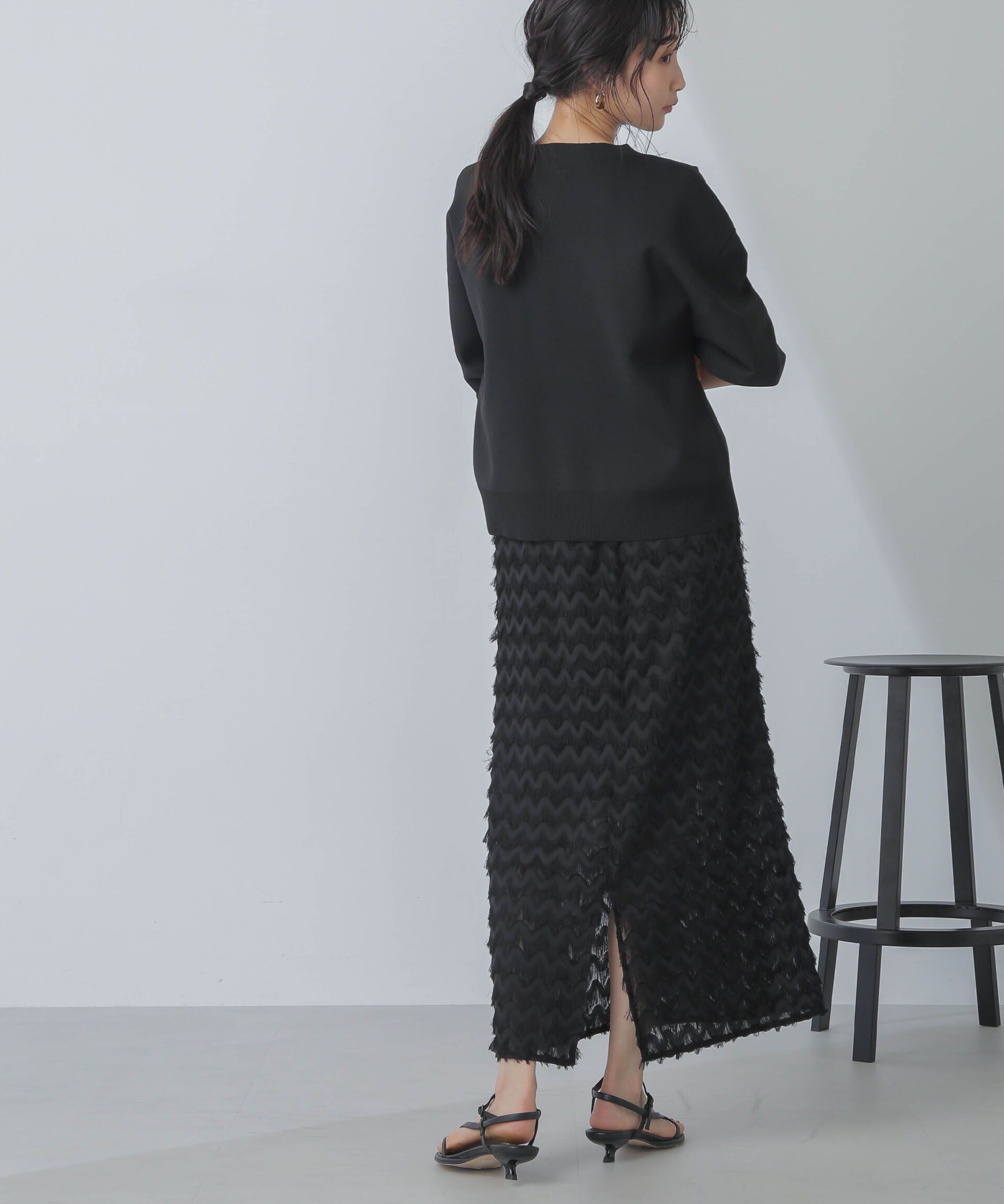 nano･universe「シャギーナロースカート」|スカート|