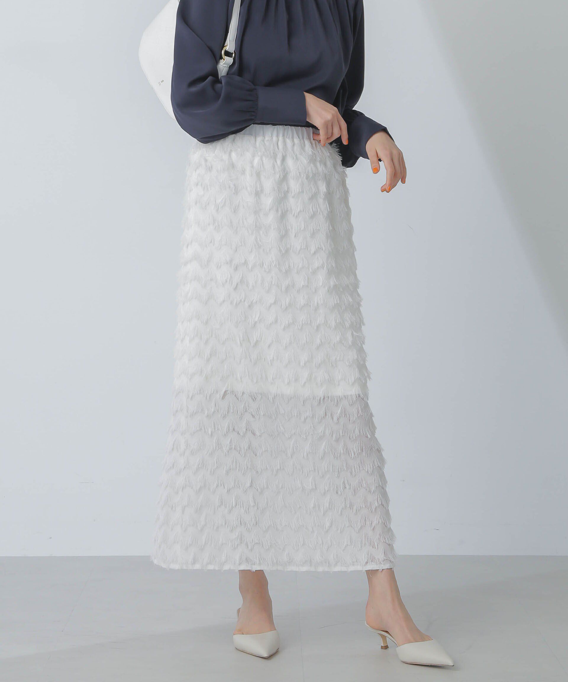 nano･universe「シャギーナロースカート」|スカート|