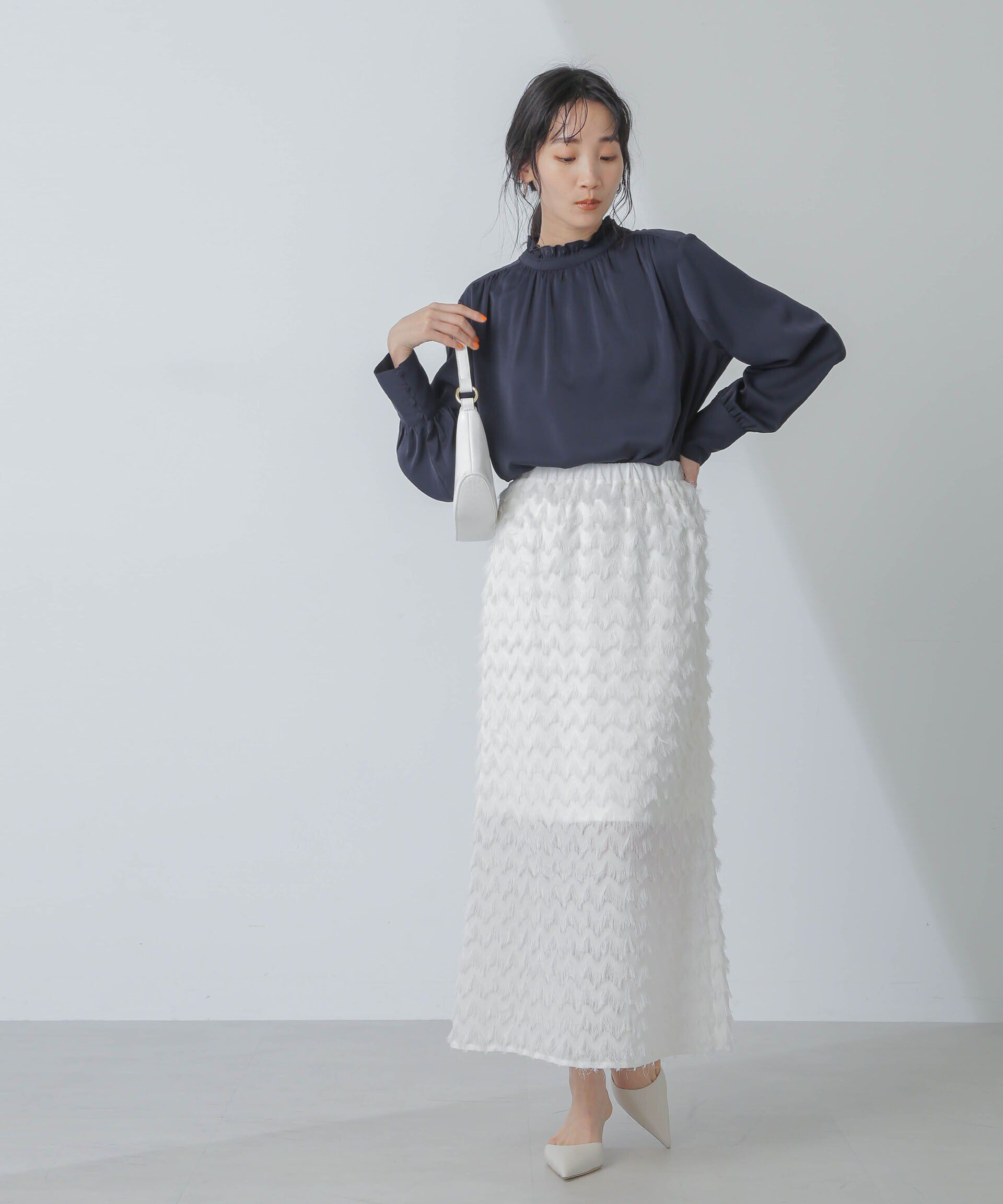 nano･universe「シャギーナロースカート」|スカート|