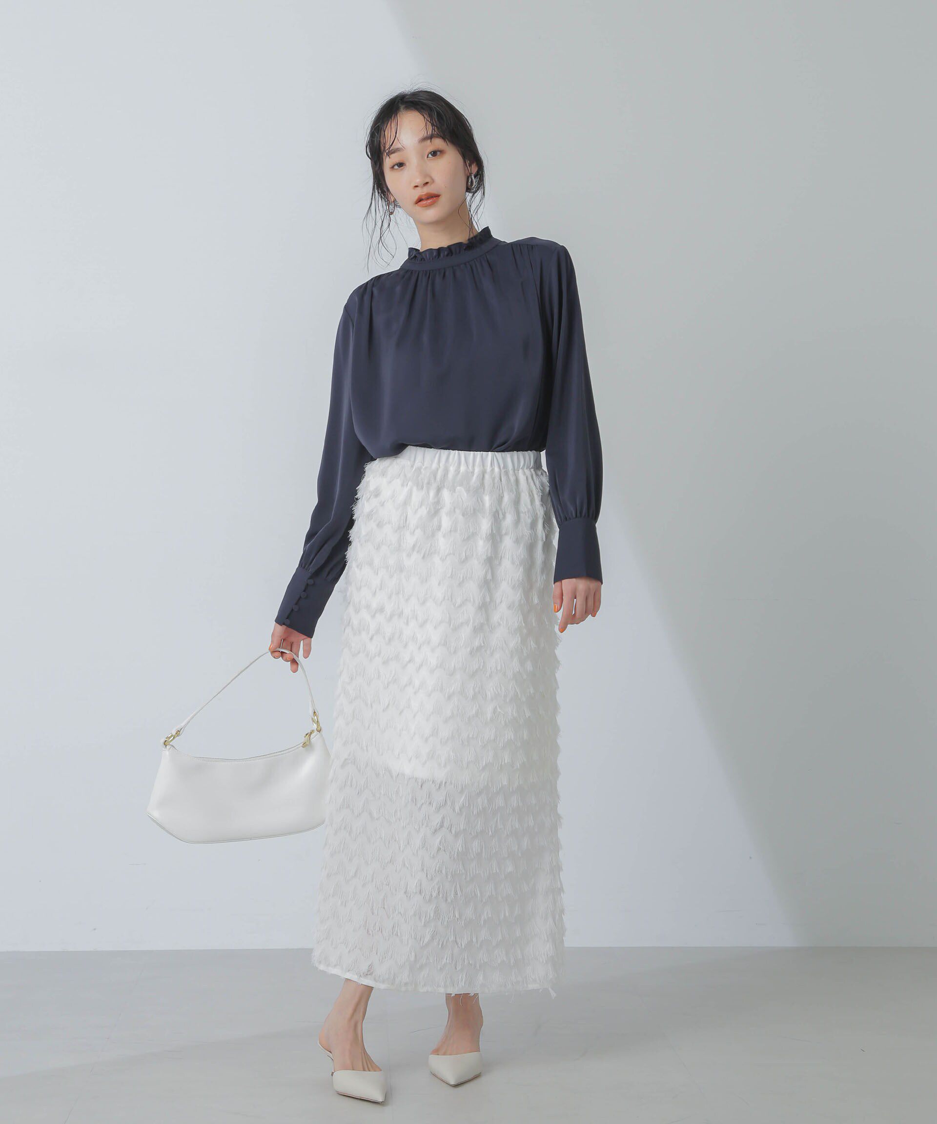 nano･universe「シャギーナロースカート」|スカート|