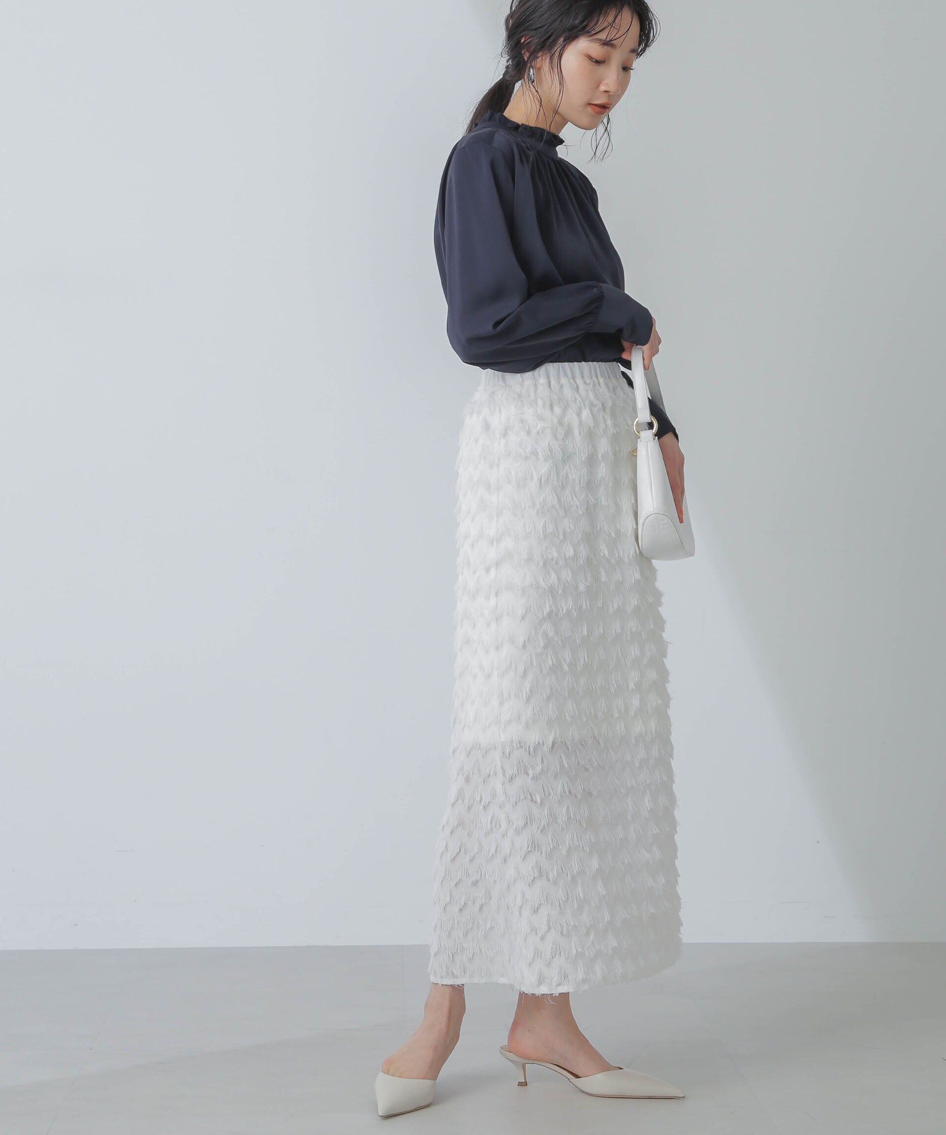 nano･universe「シャギーナロースカート」|スカート|