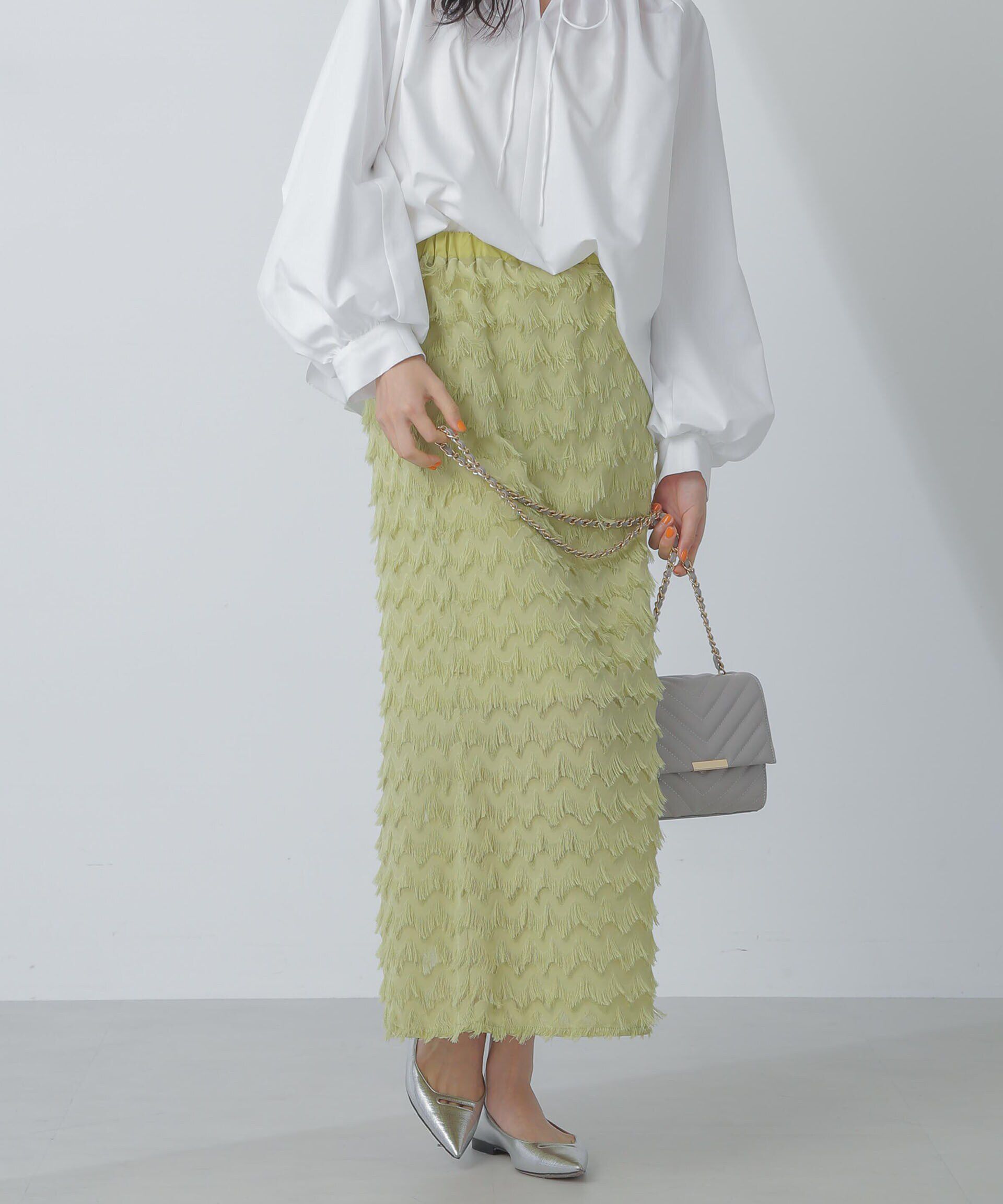 nano･universe「シャギーナロースカート」|スカート|