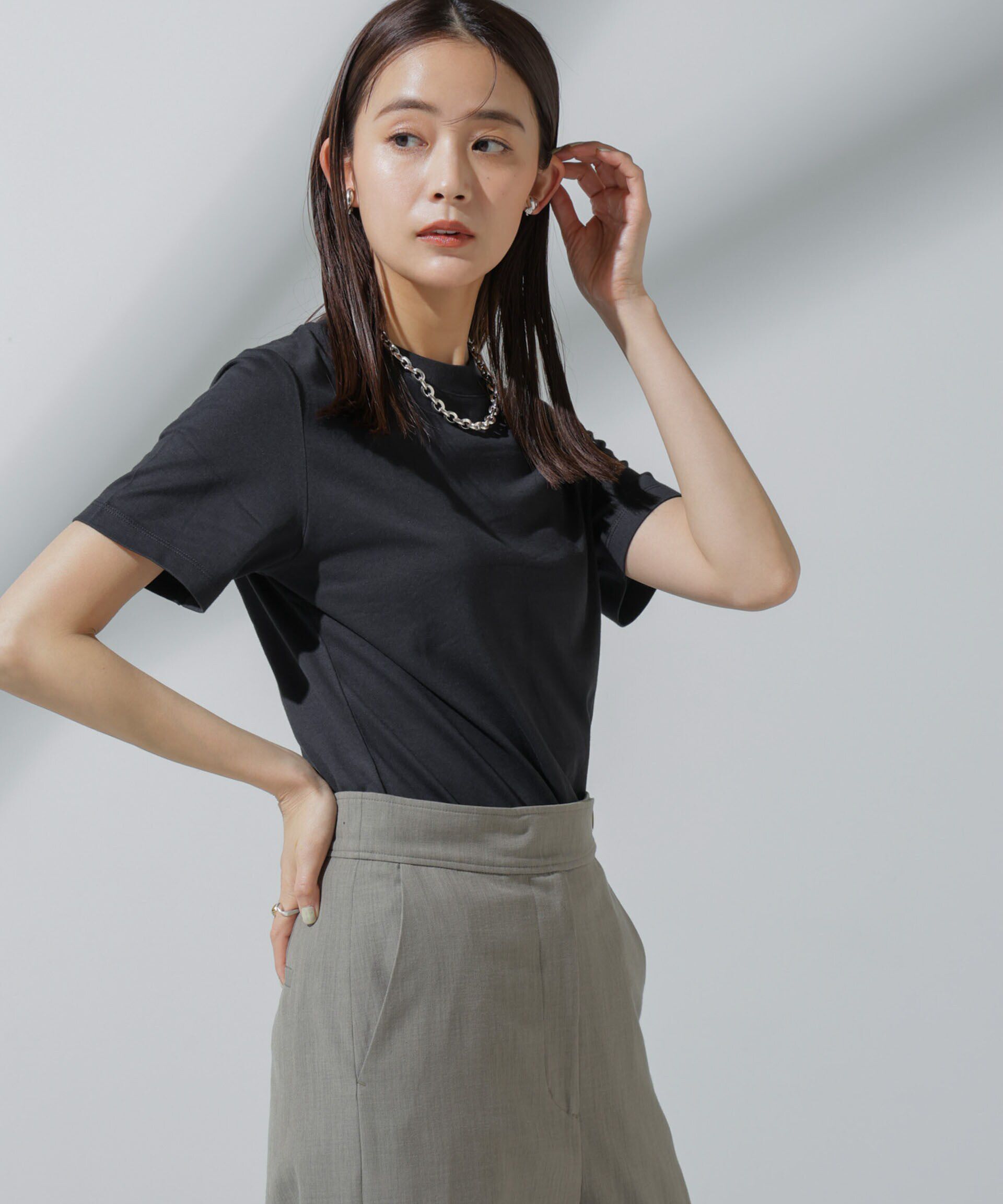 nano･universe「Anti Soaked(R) 汗染み防止 クルーネックTシャツ」|Tシャツ・カットソー|