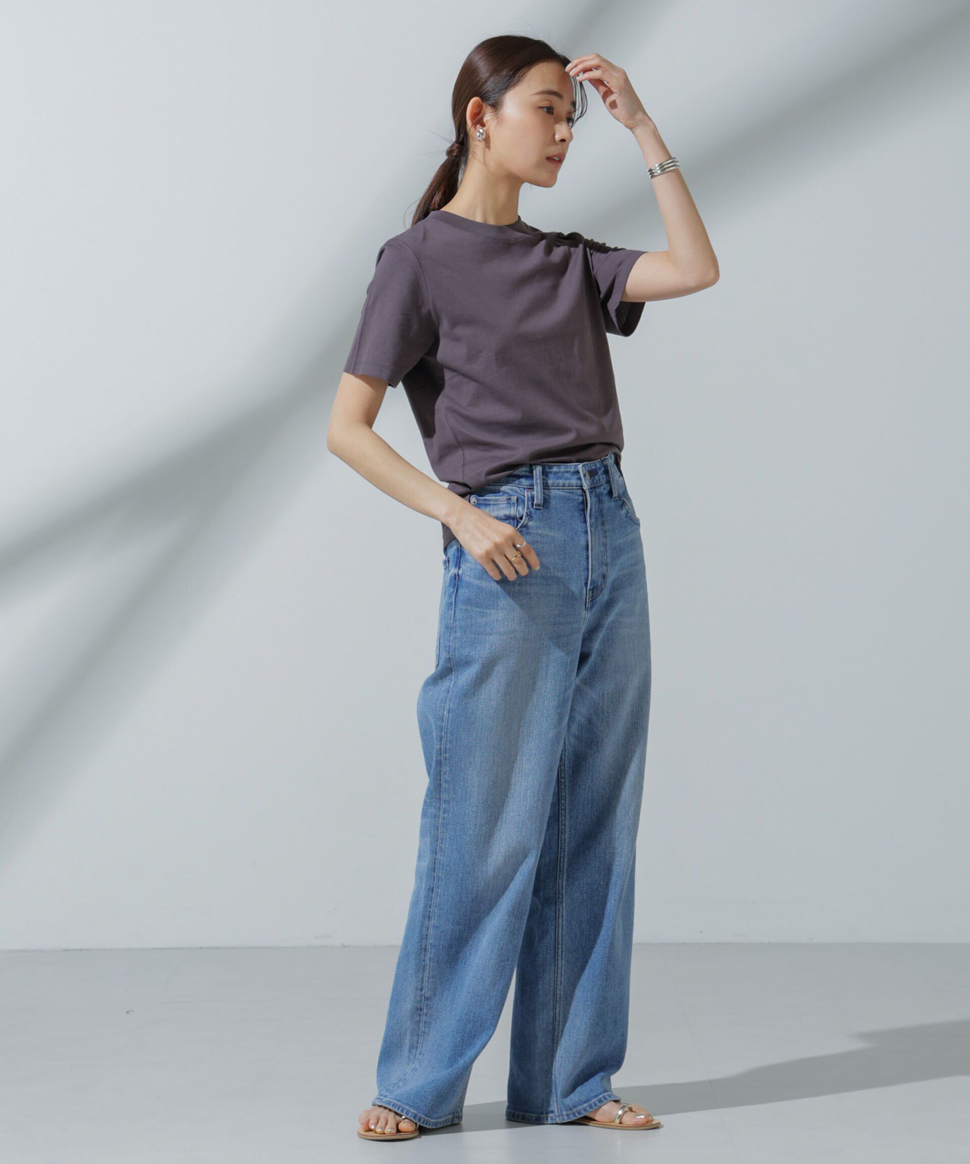 nano･universe「Anti Soaked(R) 汗染み防止 クルーネックTシャツ」|Tシャツ・カットソー|