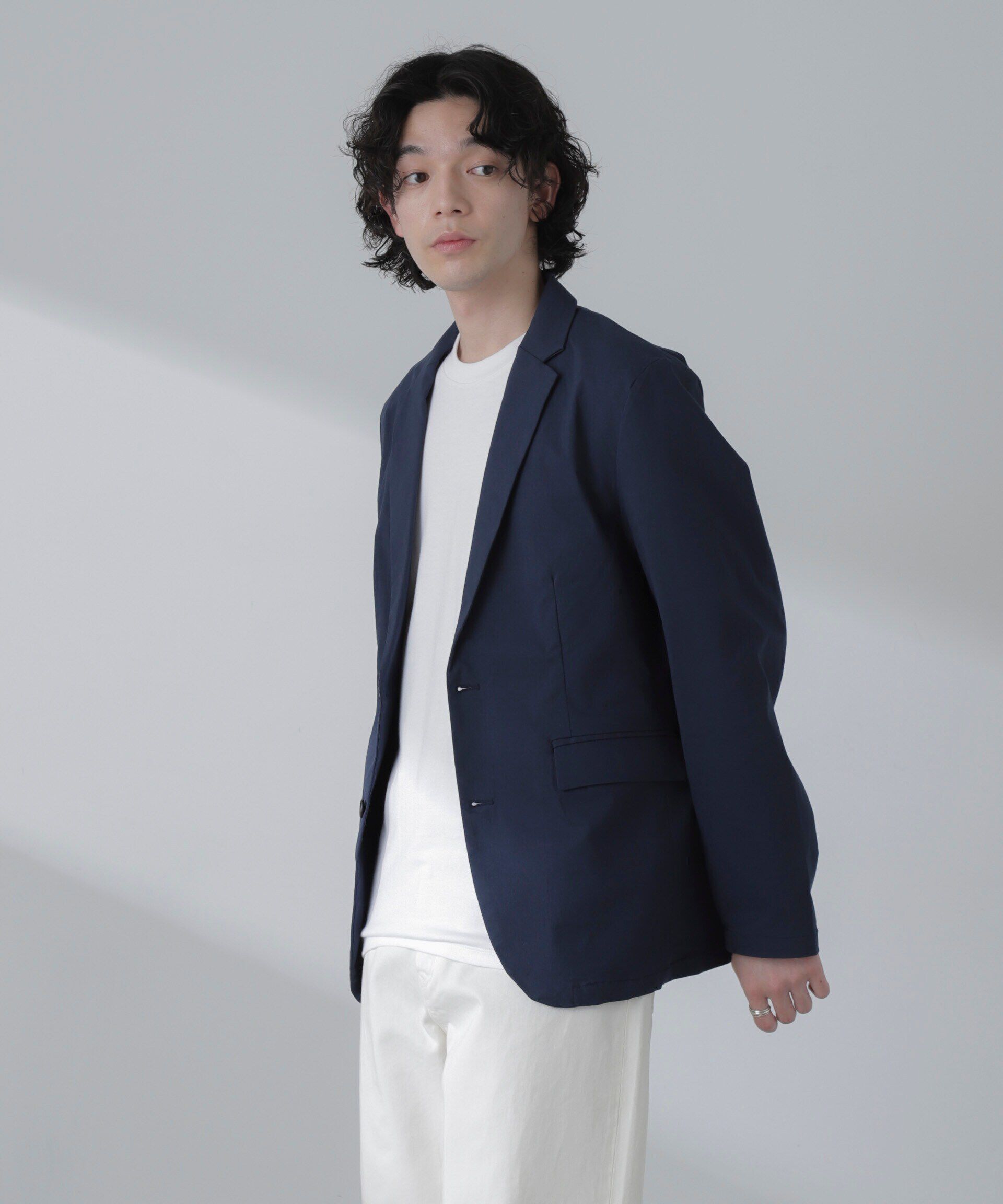 nano･universe「3D LABO ハイストレッチジャケット(セットアップ可)」|テーラードジャケット|