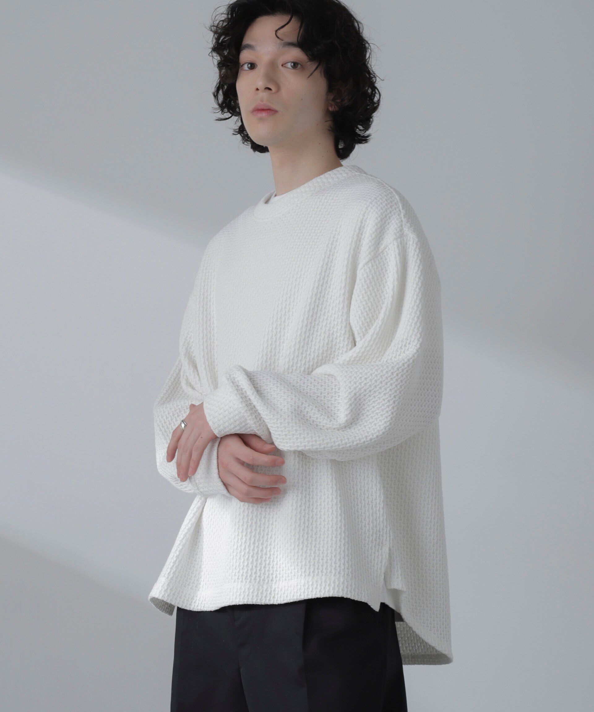 nano･universe「デルタワッフルTシャツ」|Tシャツ・カットソー|