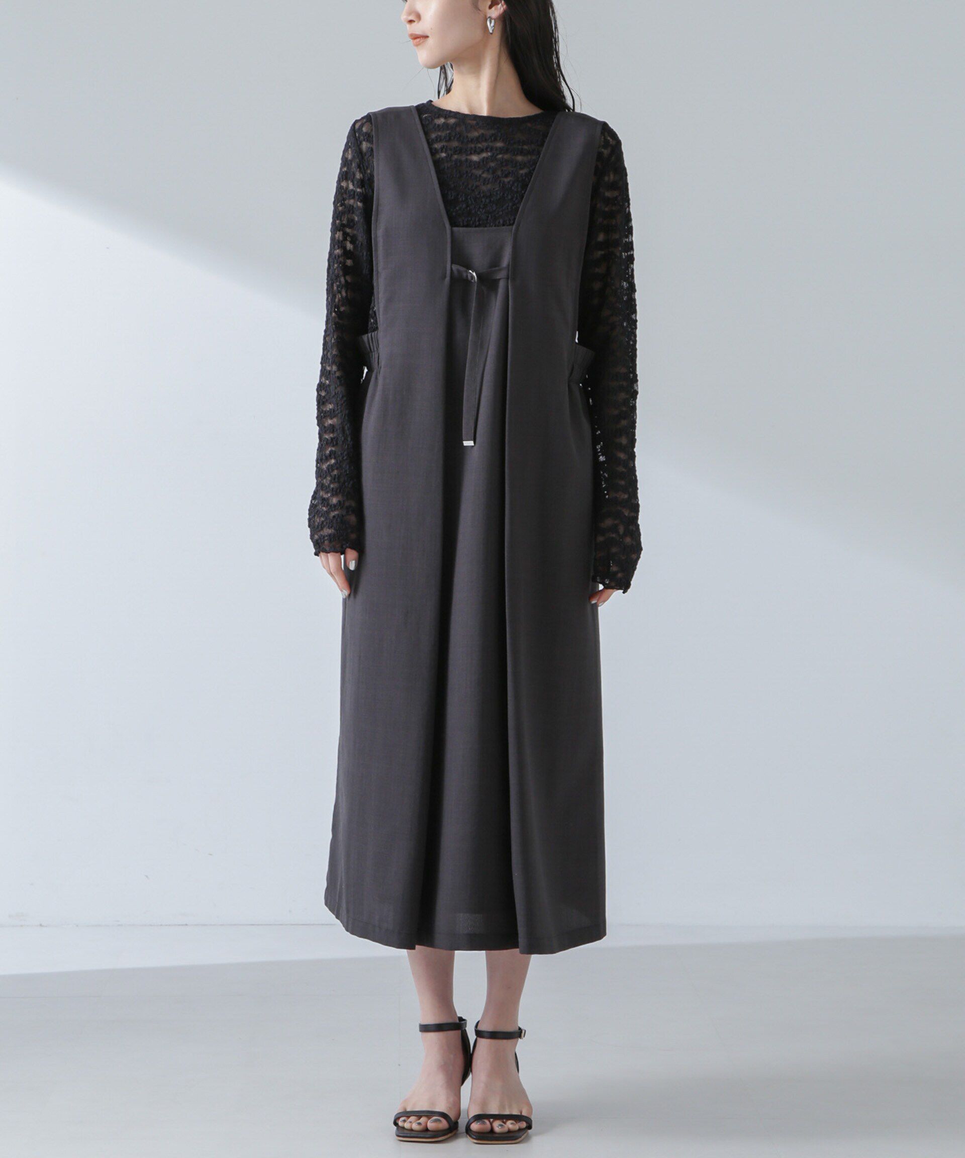 nano･universe「前後2wayデザインワンピース」|ワンピース|