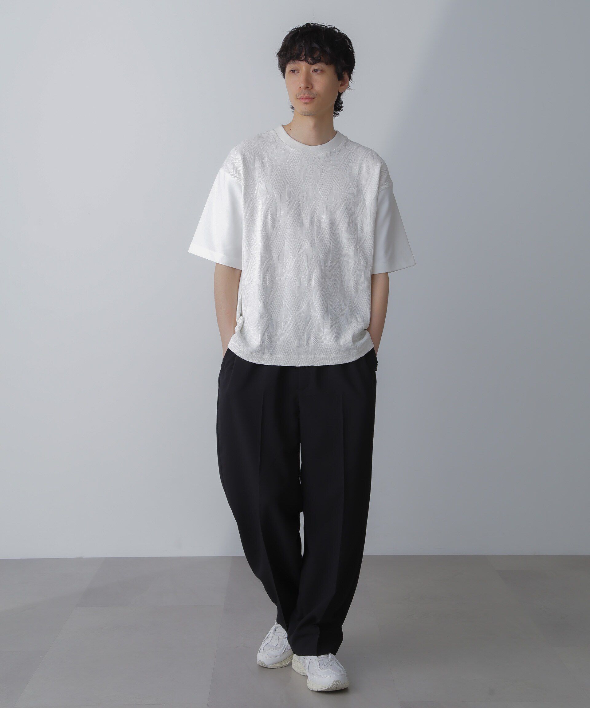 nano･universe「ツートーン切り替えTシャツ 半袖」|Tシャツ・カットソー|