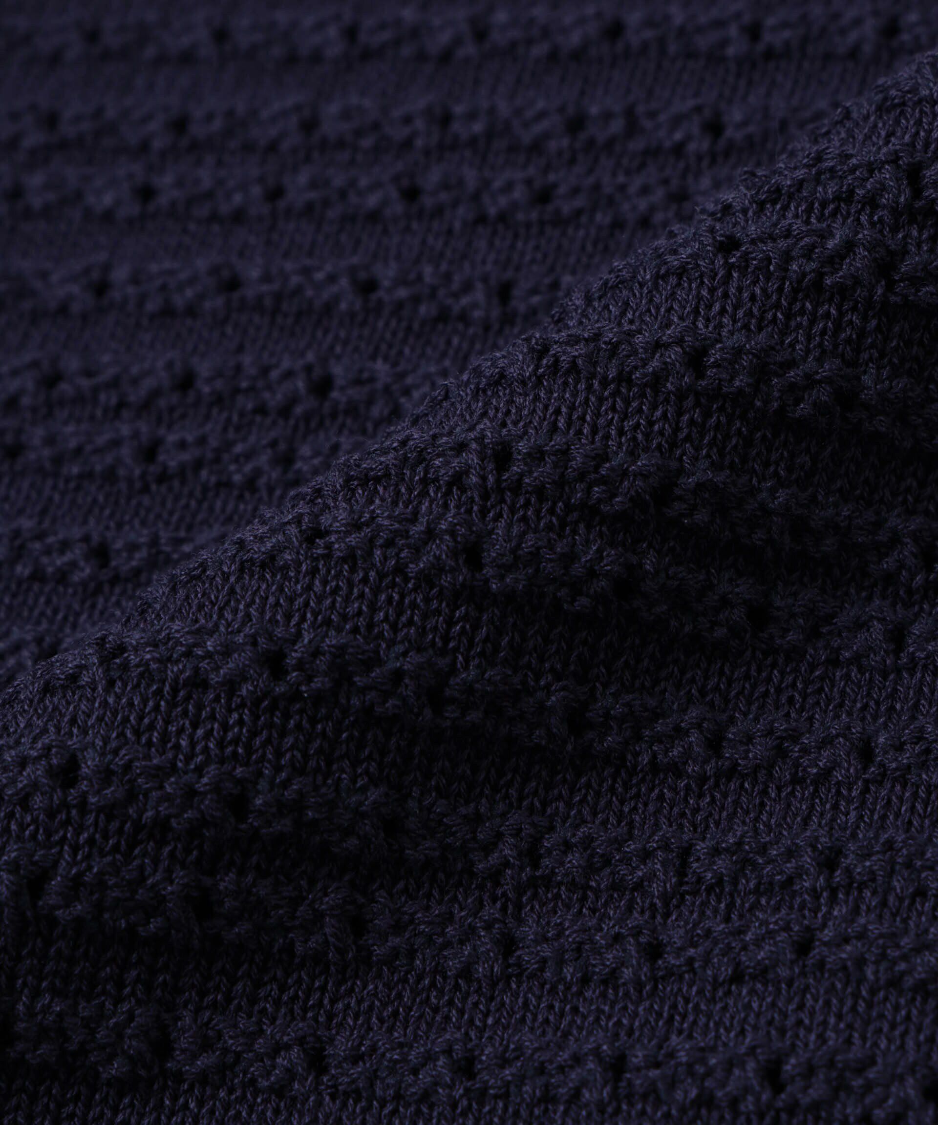 nano･universe「アイレットジャガードボーダーポロシャツ 半袖」|Tシャツ・カットソー|