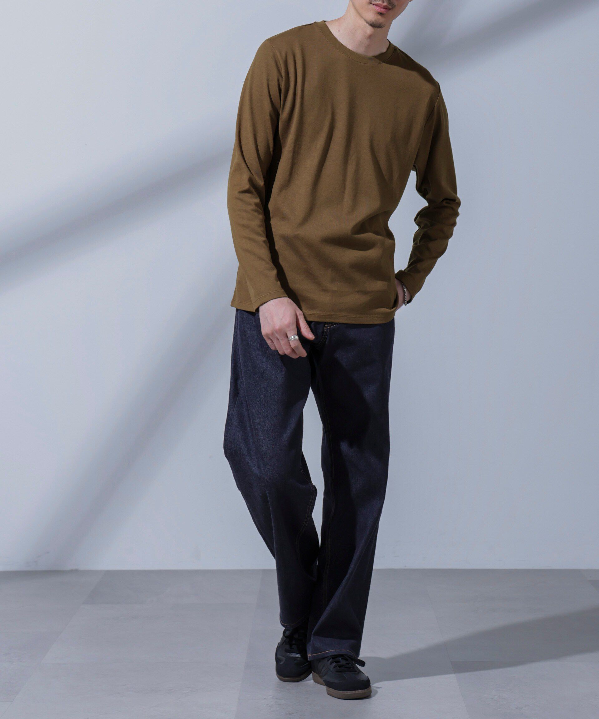 nano･universe「Anti Soaked(R)汗染み防止 クルーネックTシャツ 長袖」|Tシャツ・カットソー|