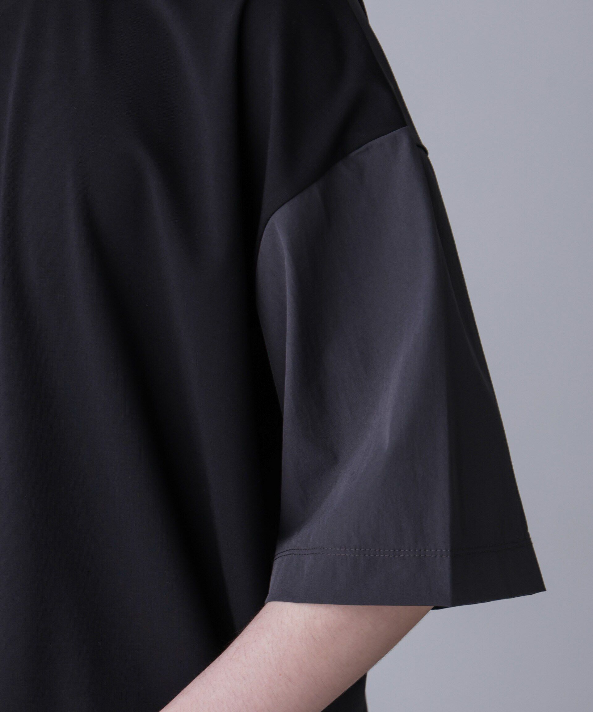 nano･universe「袖切り替えビッグＴシャツ 半袖」|Tシャツ・カットソー|