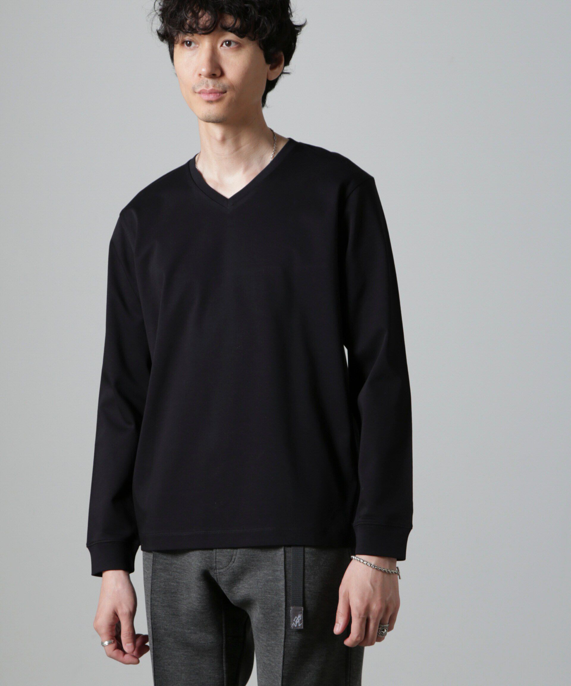 nano･universe「アンチスメルＶネックTシャツ 長袖」|Tシャツ・カットソー|