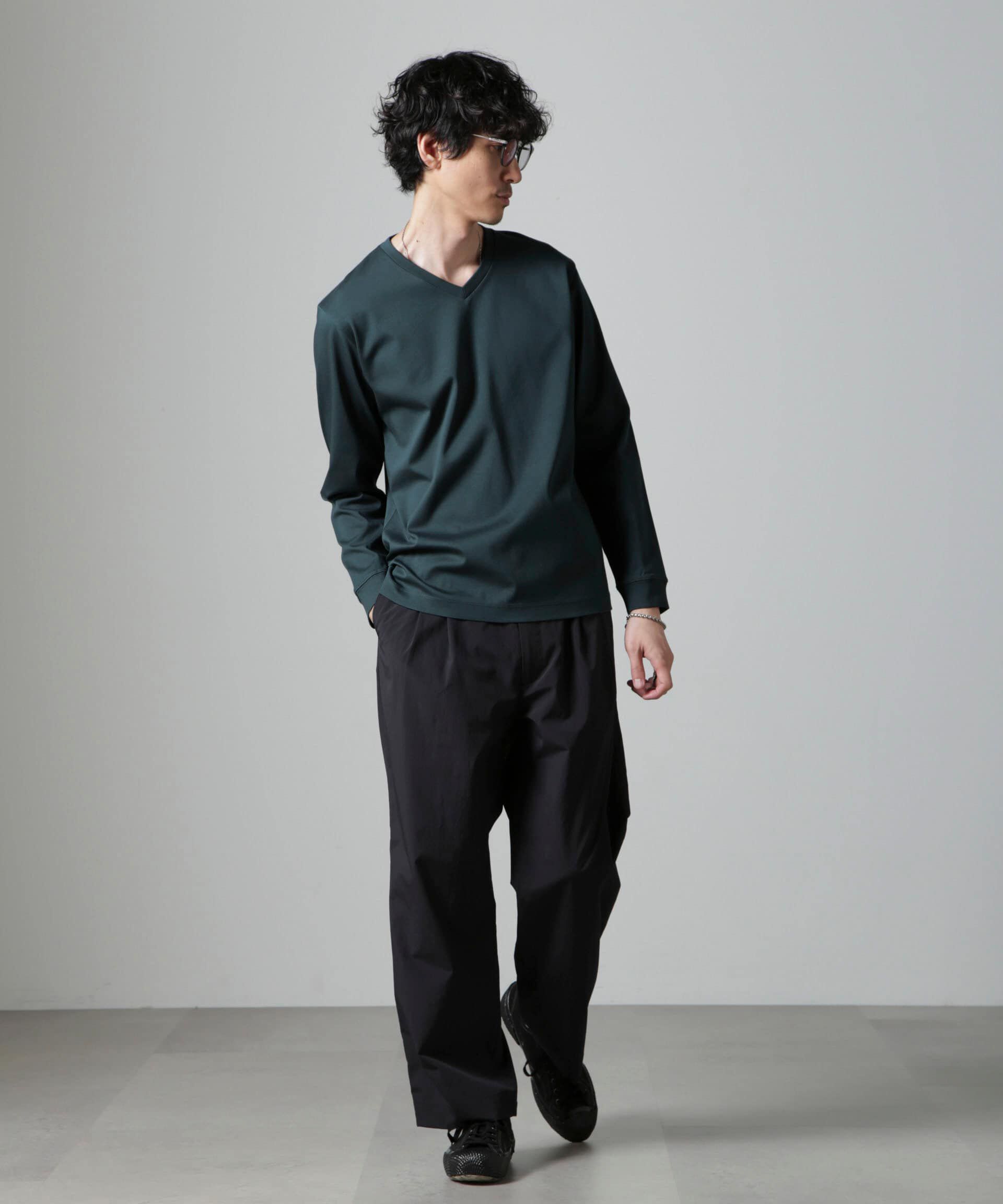 nano･universe「アンチスメルＶネックTシャツ 長袖」|Tシャツ・カットソー|