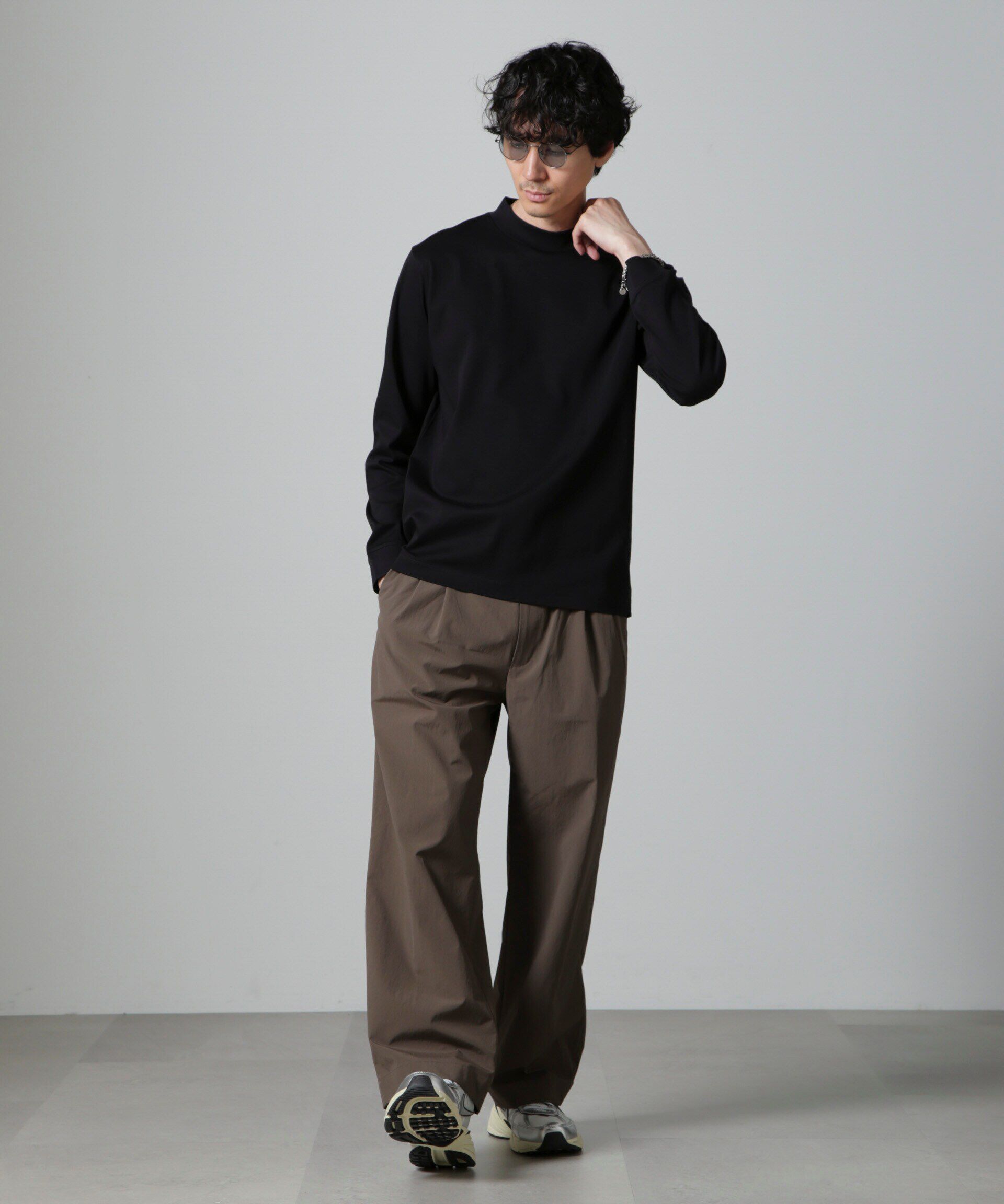 nano･universe「アンチスメルモックネックTシャツ 長袖」|Tシャツ・カットソー|