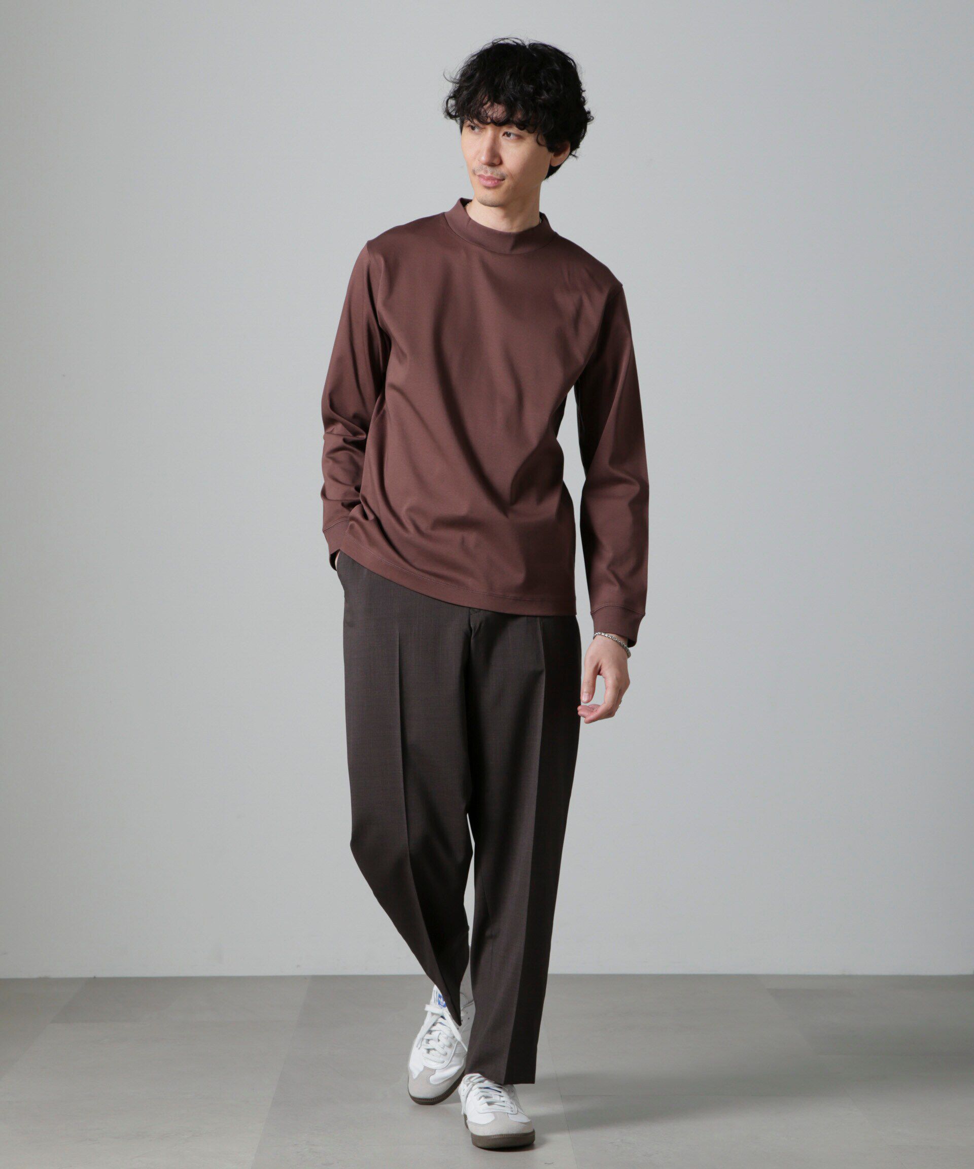 nano･universe「アンチスメルモックネックTシャツ 長袖」|Tシャツ・カットソー|