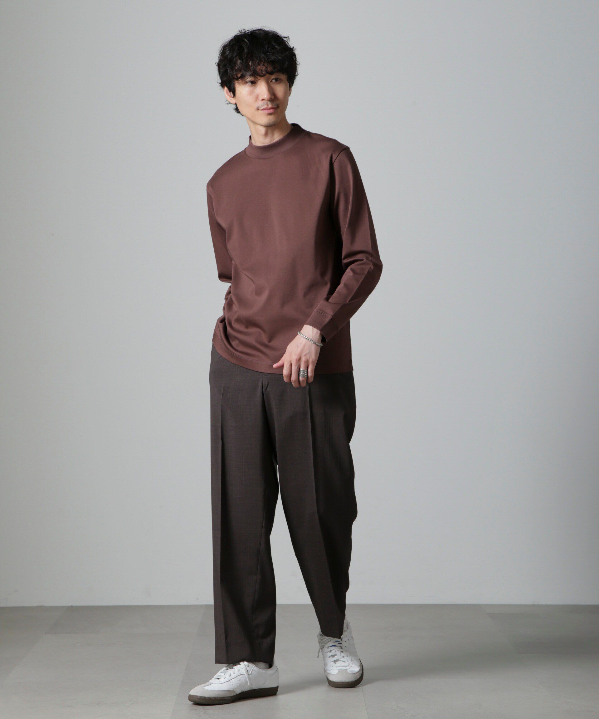 nano･universe「アンチスメルモックネックTシャツ 長袖」|Tシャツ・カットソー|