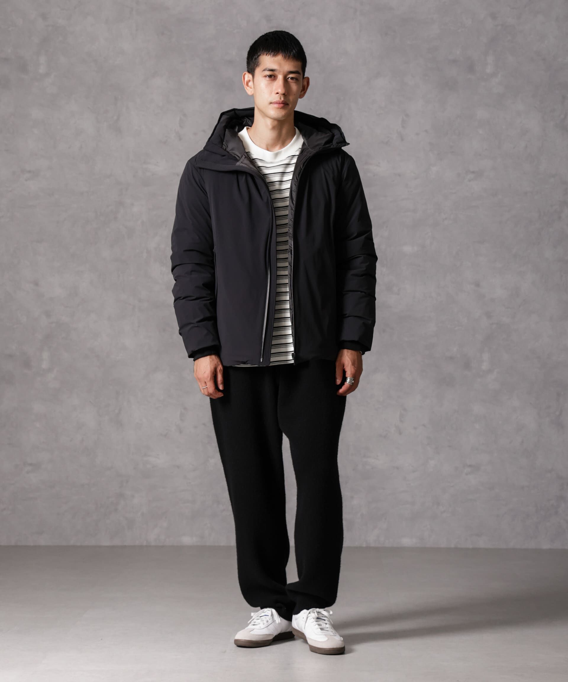 nano･universe「「西川ダウン(R)」スポーティーフードダウン」|ダウン|