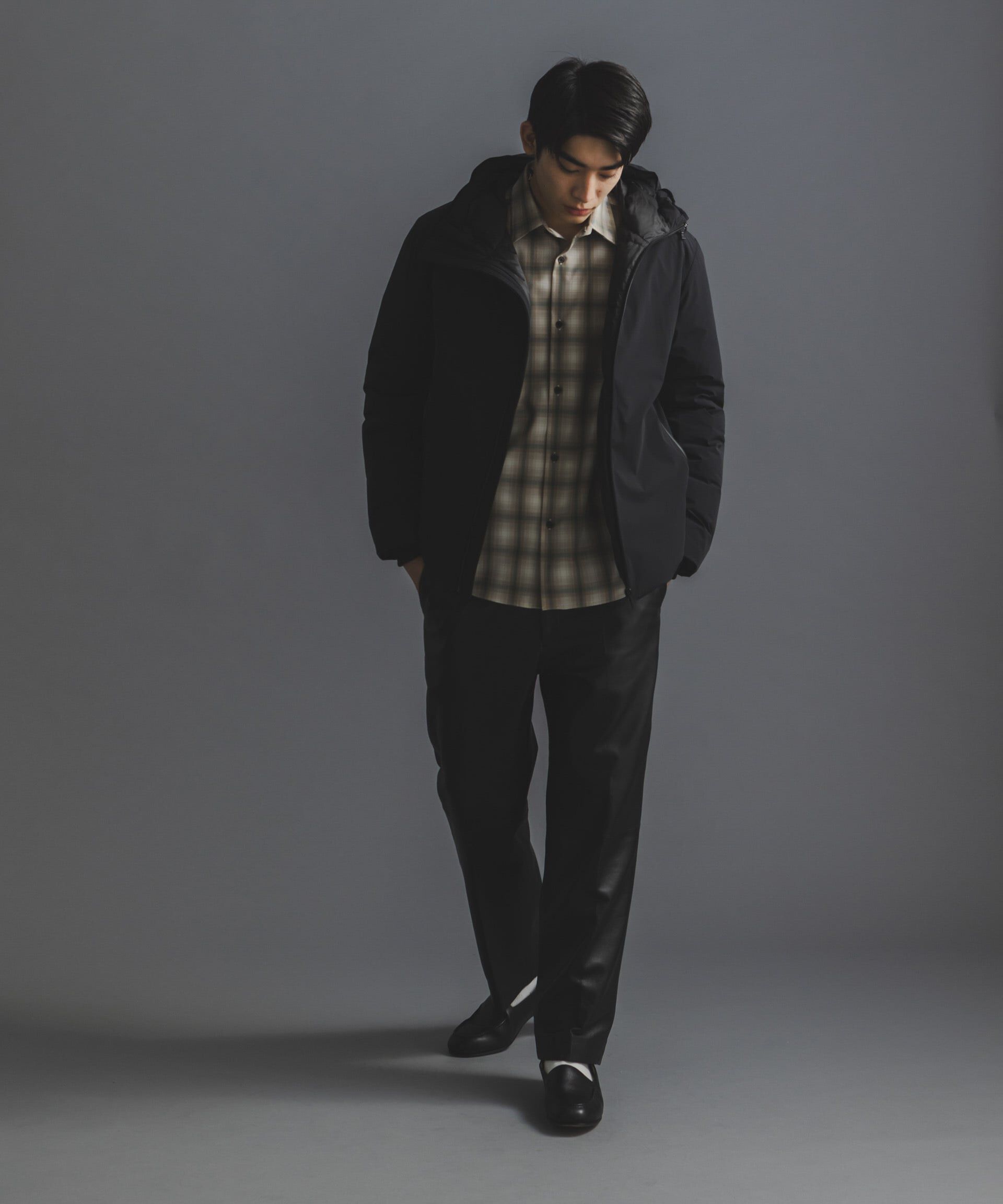 nano･universe「「西川ダウン(R)」スポーティーフードダウン」|ダウン|