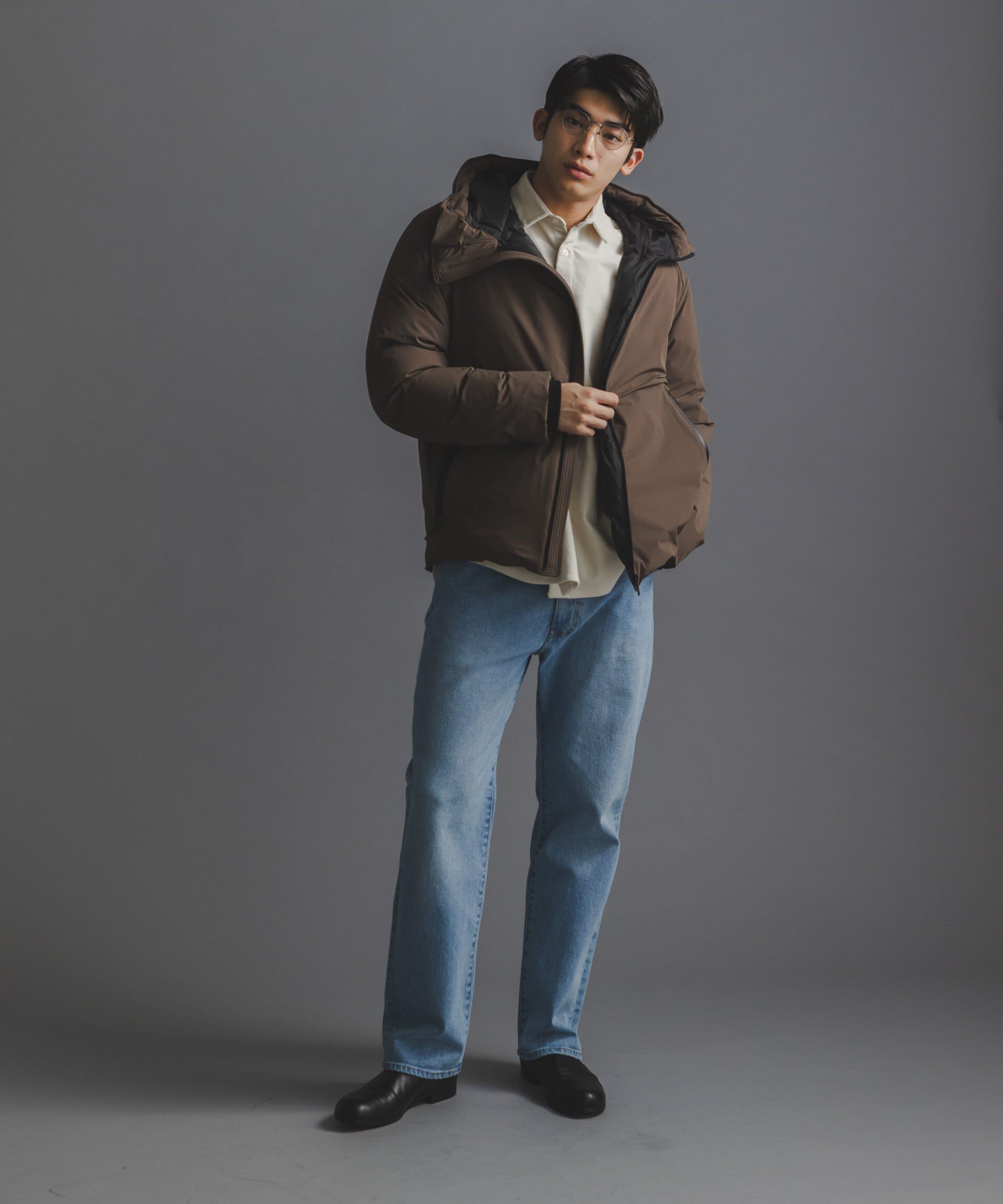 nano･universe「「西川ダウン(R)」スポーティーフードダウン」|ダウン|