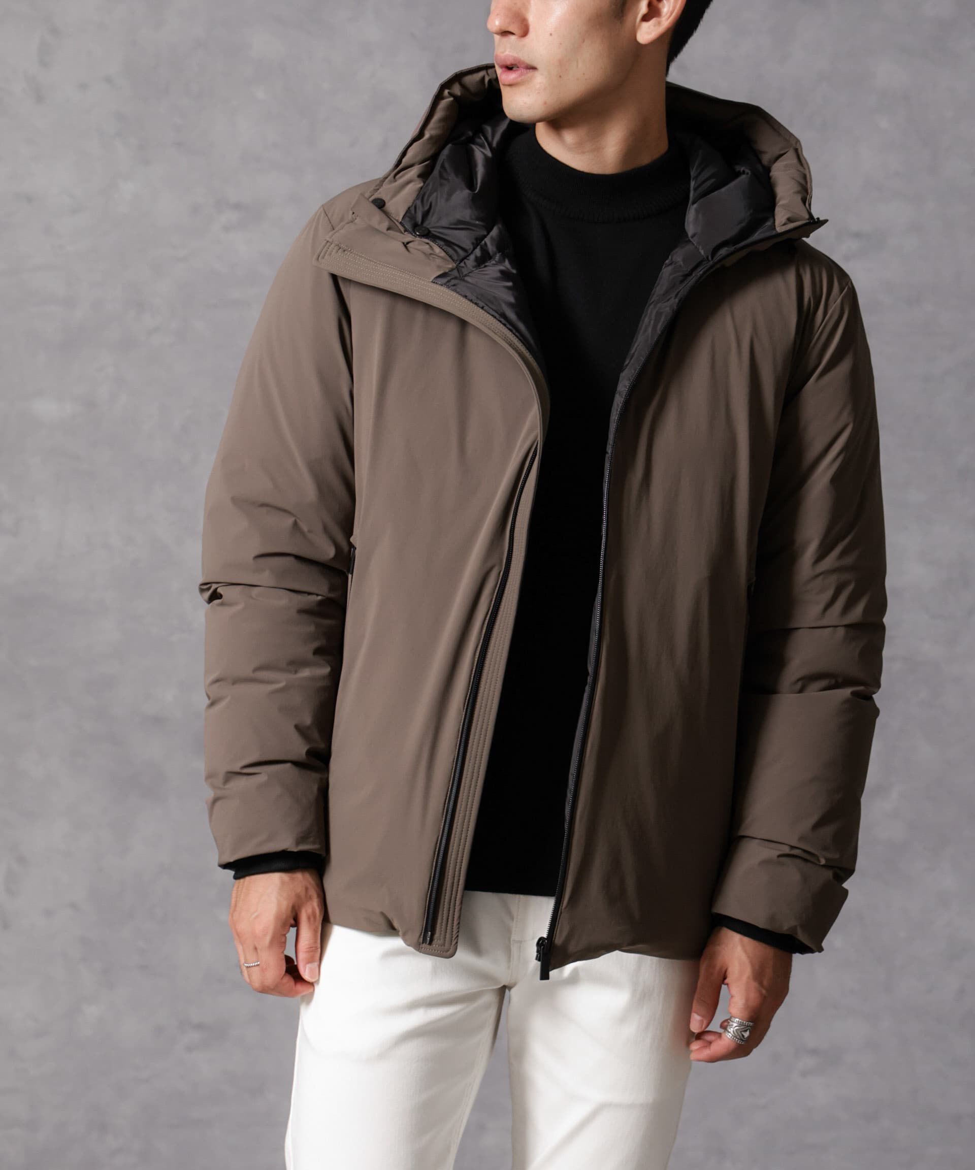 nano･universe「「西川ダウン(R)」スポーティーフードダウン」|ダウン|