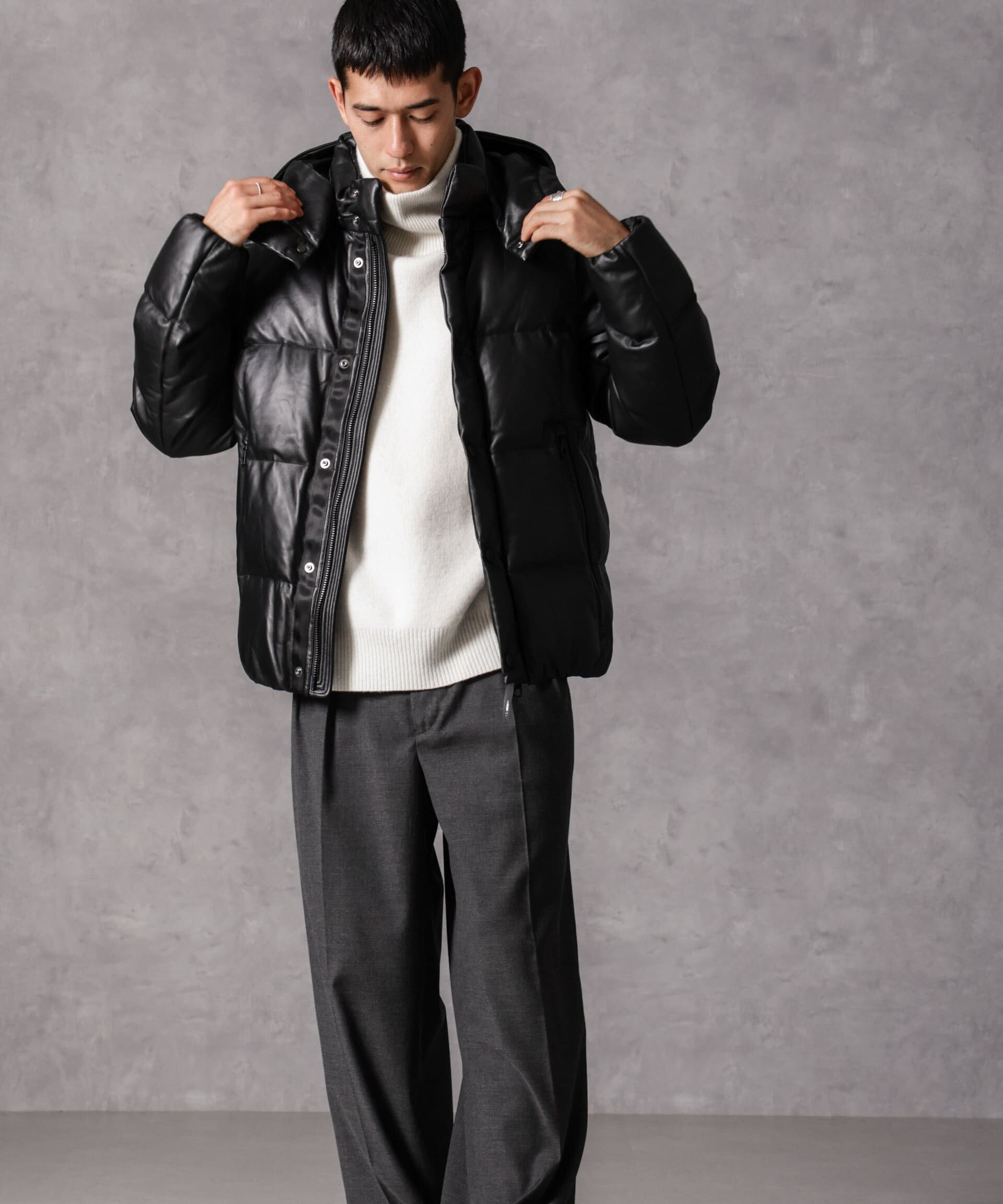 nano･universe「「西川ダウン(R)」ラムレザーG2ダウン」|ダウン|