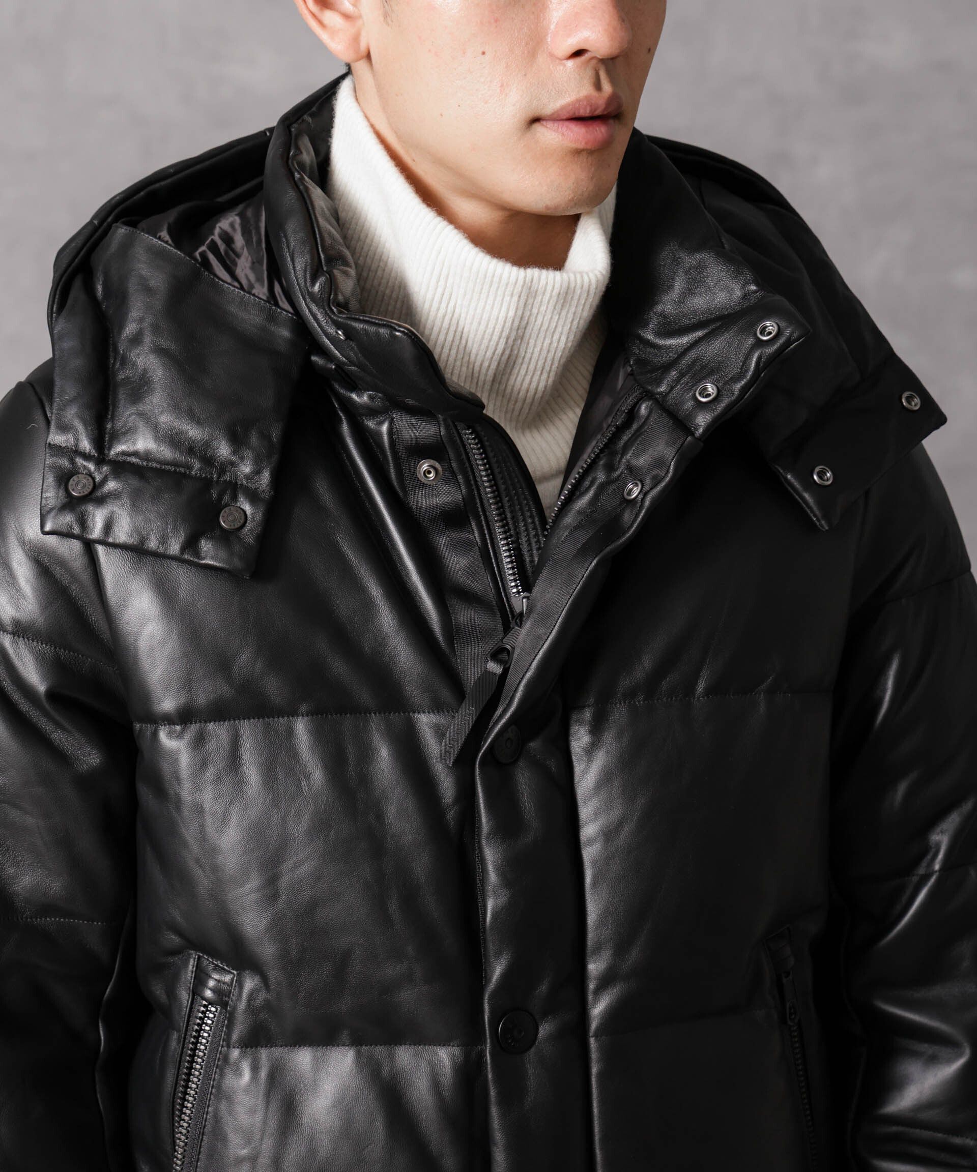 nano･universe「「西川ダウン(R)」ラムレザーG2ダウン」|ダウン|