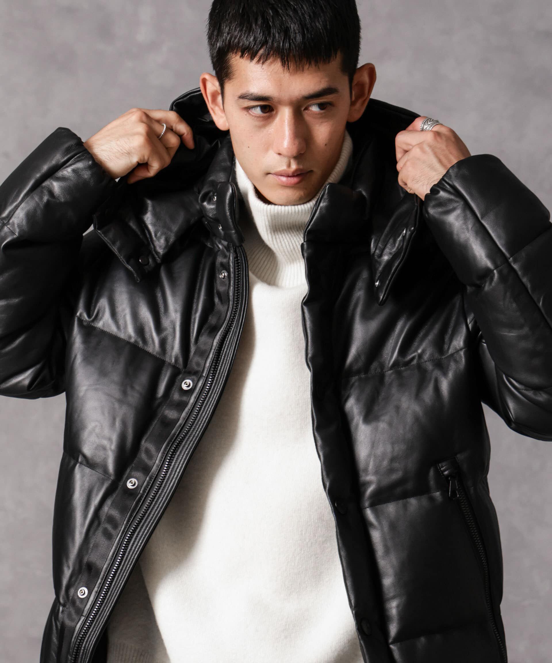 nano･universe「「西川ダウン(R)」ラムレザーG2ダウン」|ダウン|