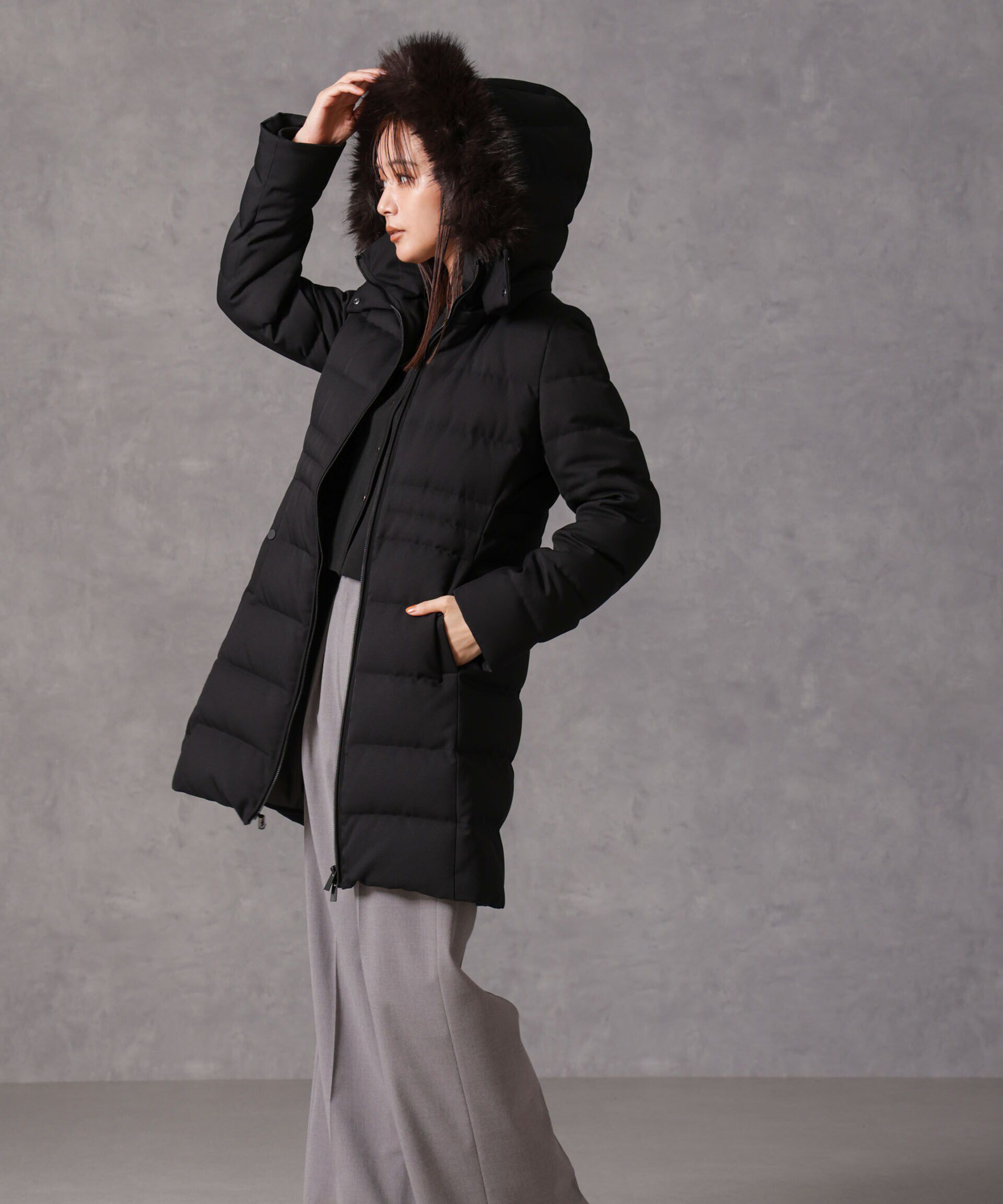 nano･universe「「西川ダウン(R)」サージロングダウン」|ダウン|