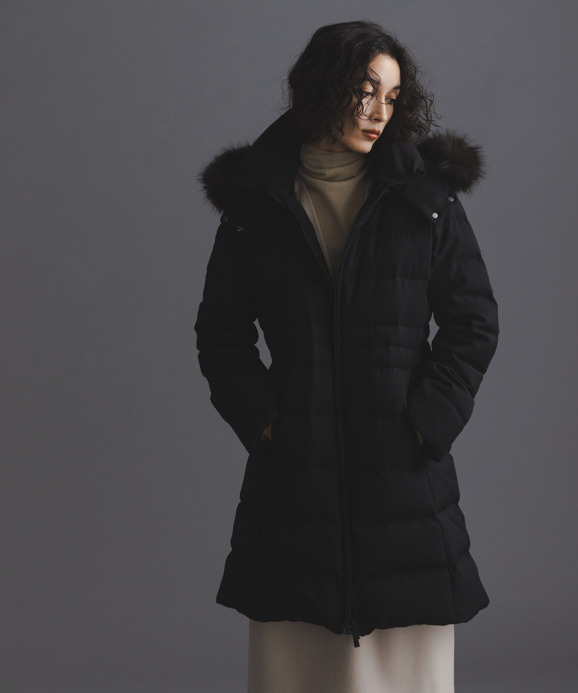 nano･universe「「西川ダウン(R)」サージロングダウン」|ダウン|