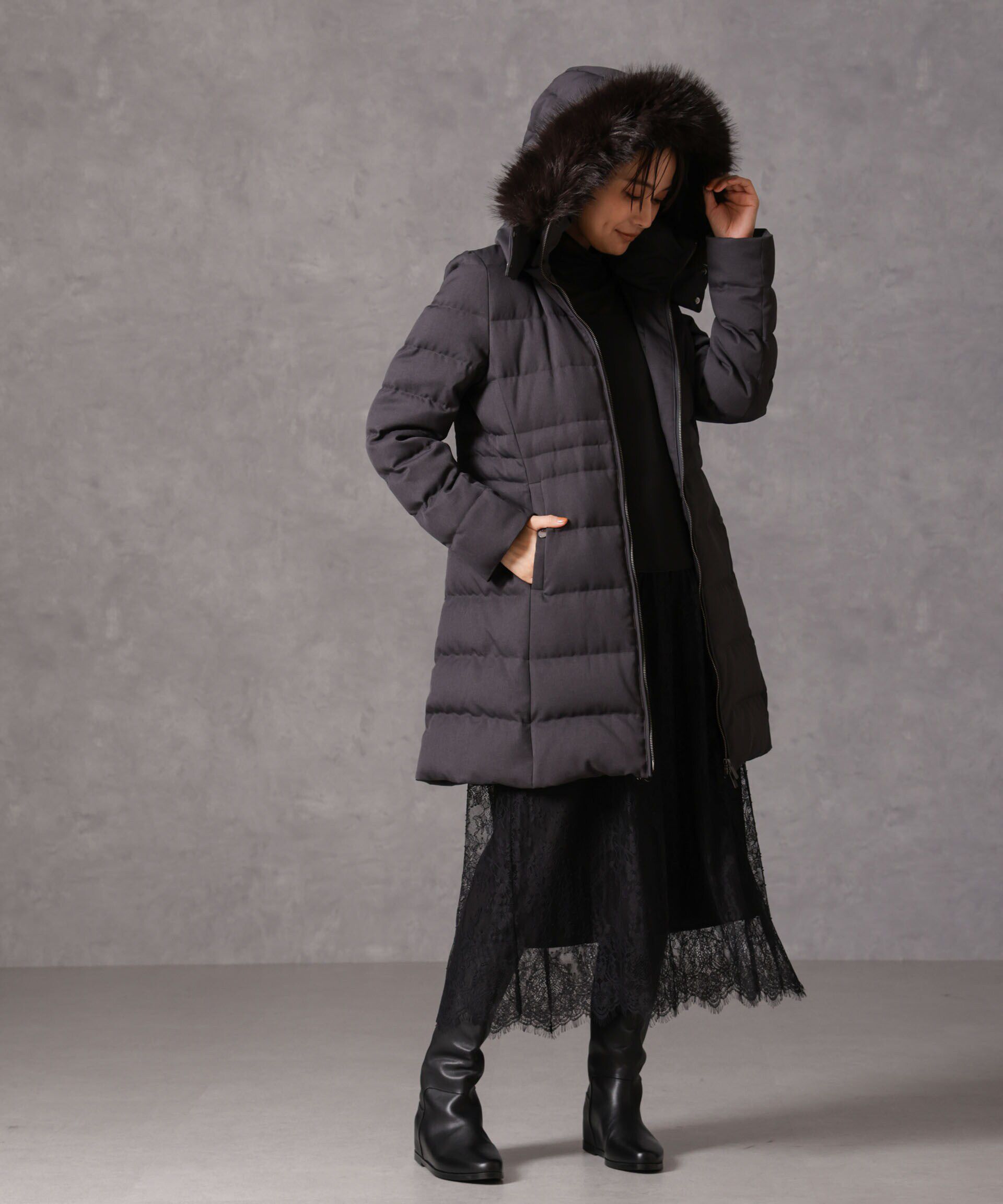 nano･universe「「西川ダウン(R)」サージロングダウン」|ダウン|