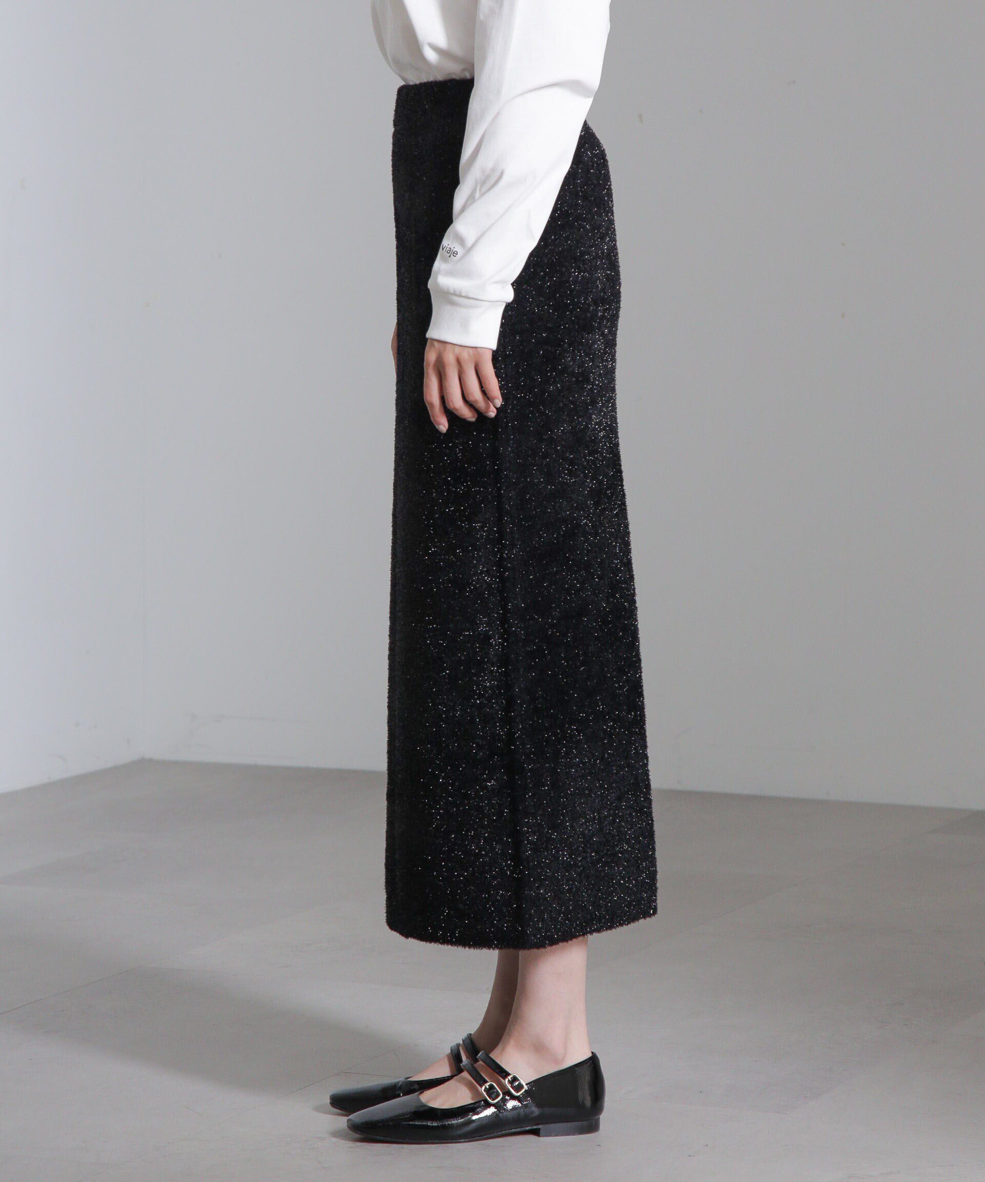 nano･universe「ラメシャギーニットスカート(セットアップ可)」|スカート|